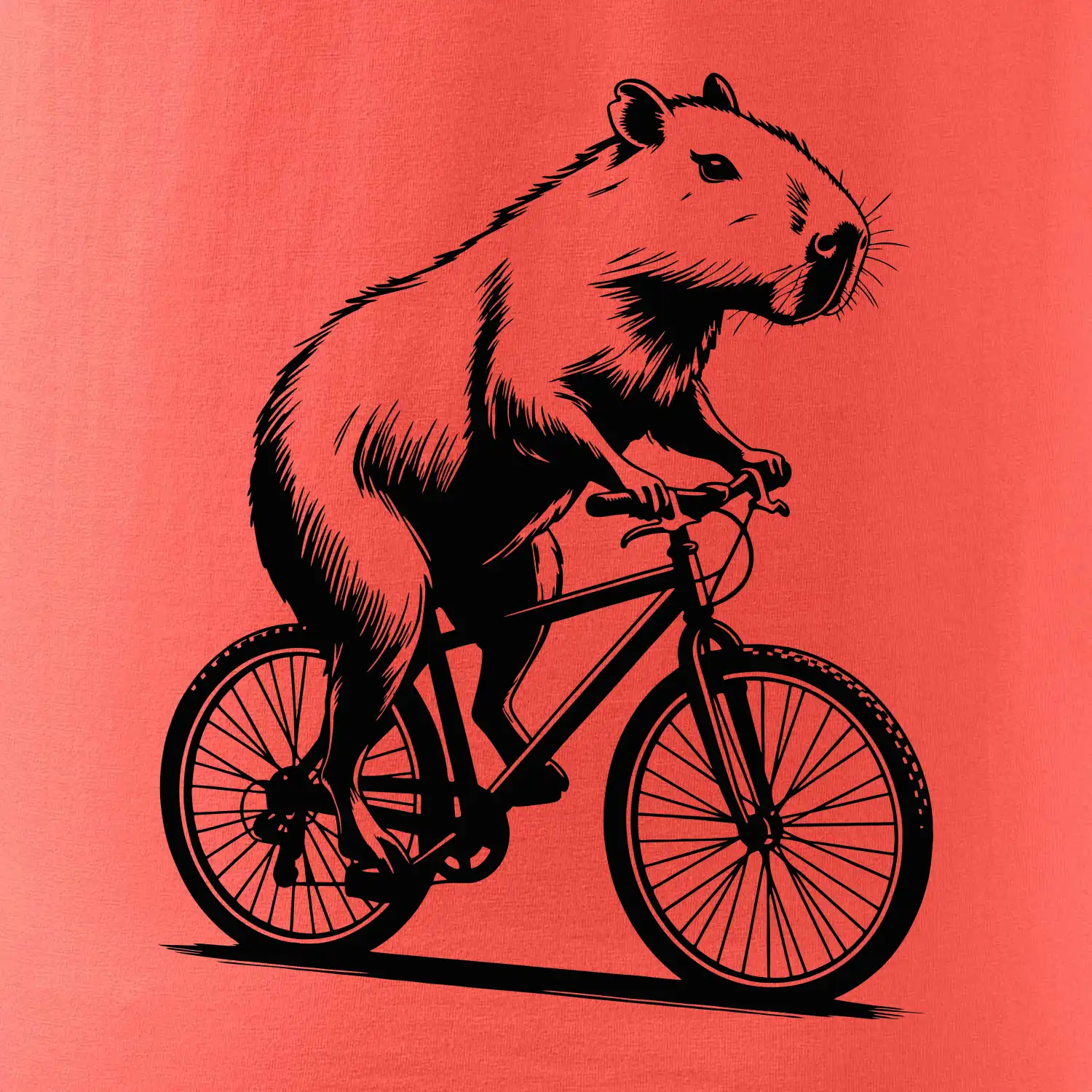 Kapybara na kole černá