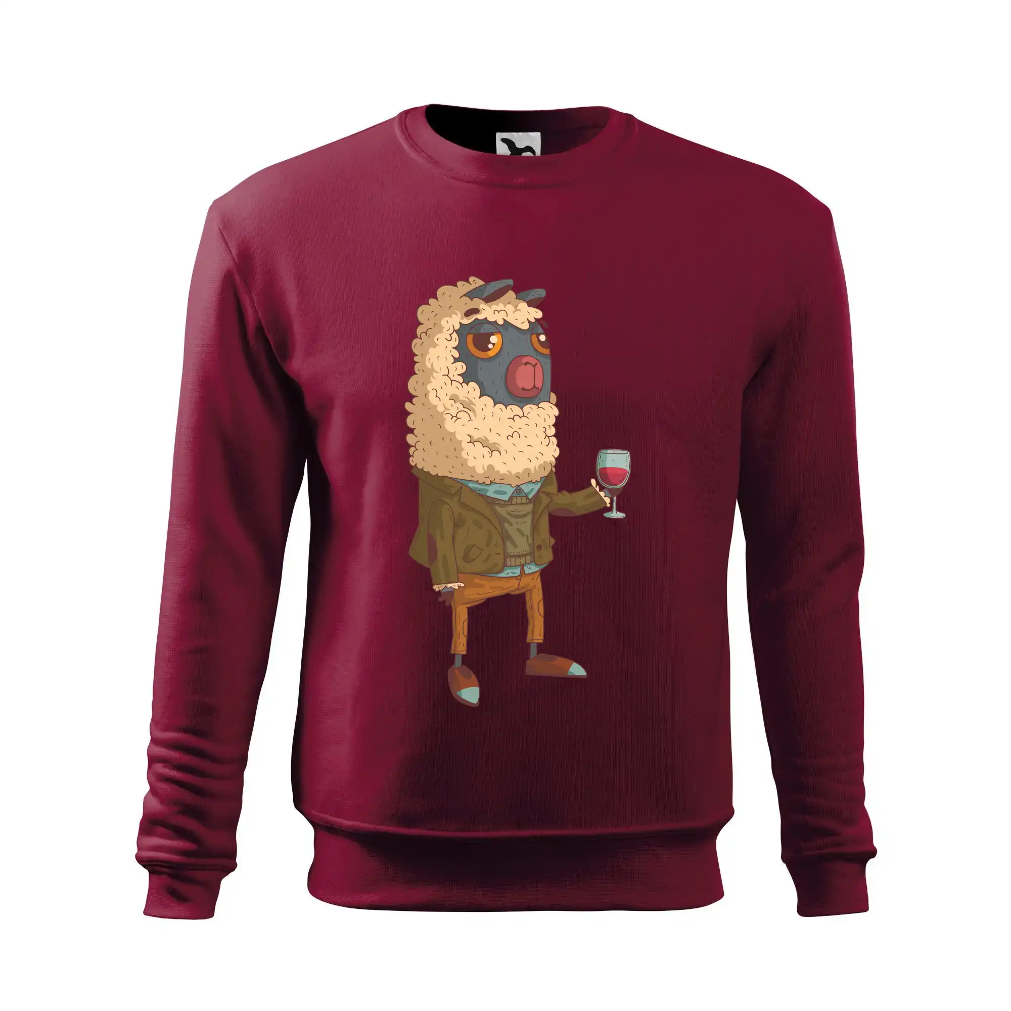 Alpaka s vínem muž