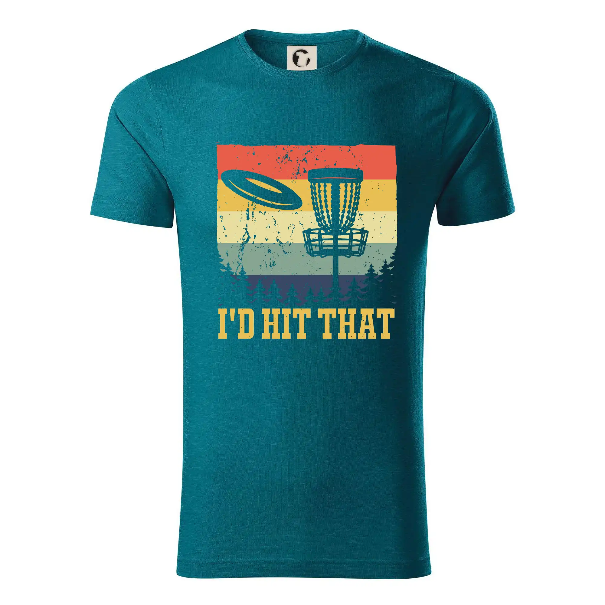 Disc golf player retro vintage