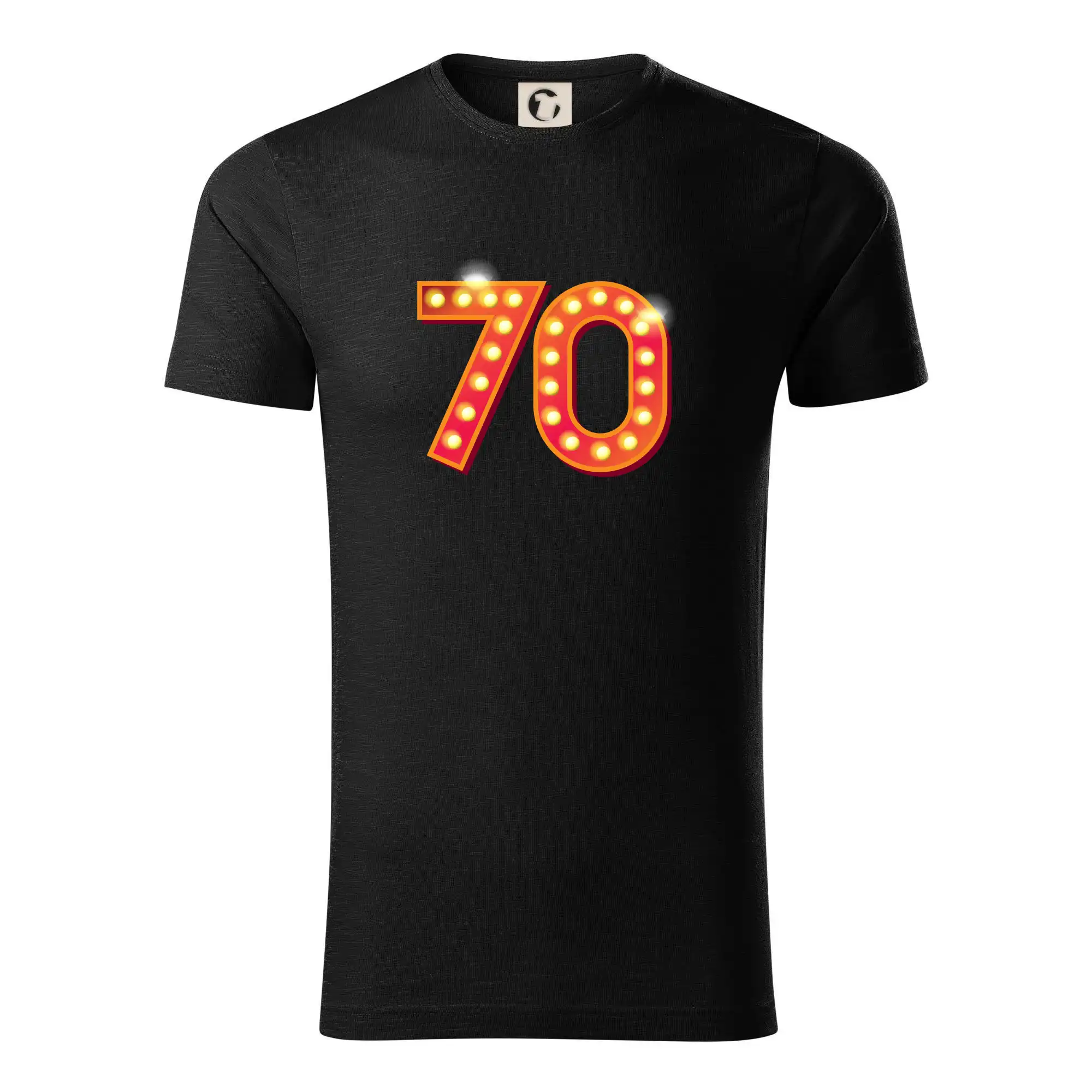 Tričká k narodeninám - Čísla žiarovky 70 - Tričko z organickej bavlny