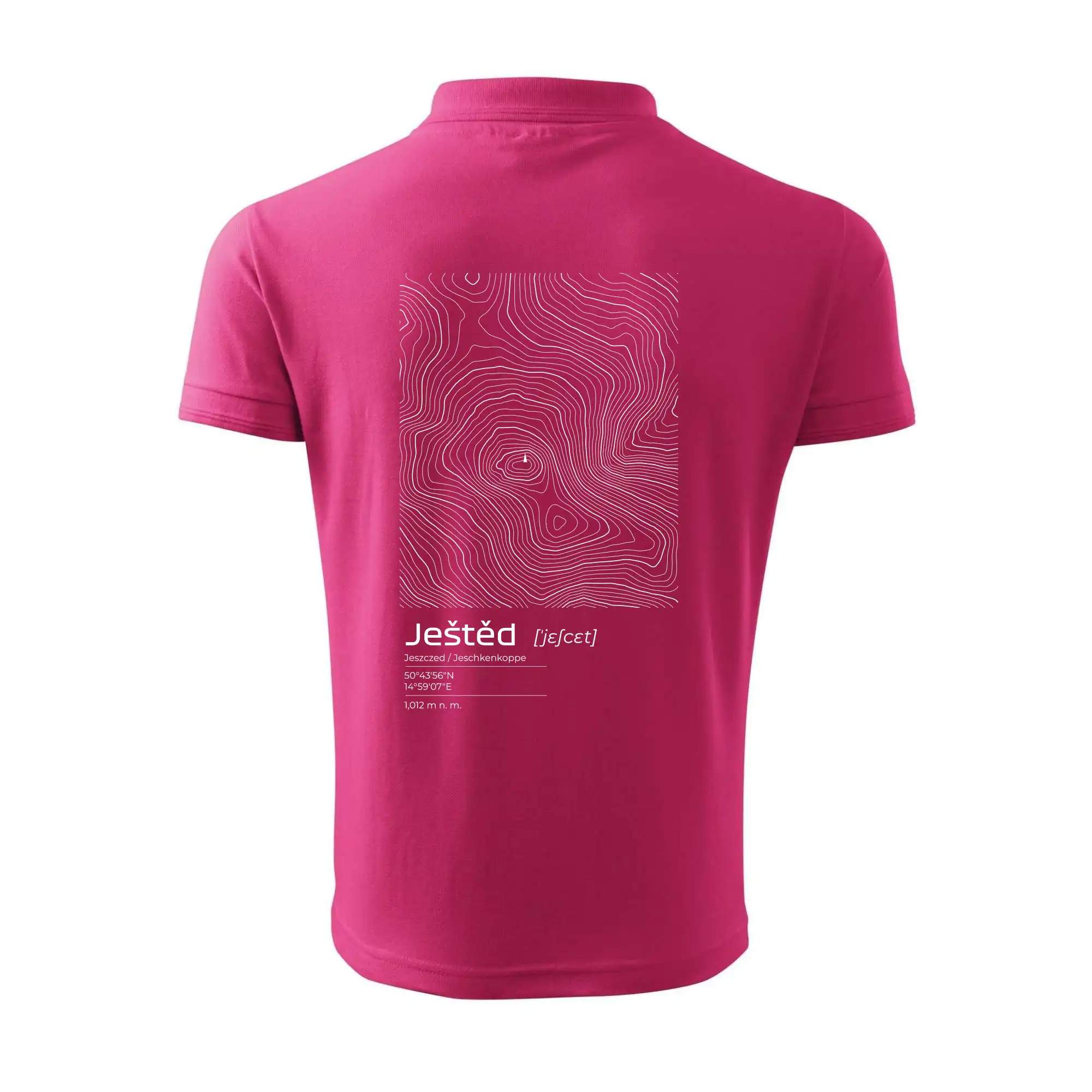 Ještěd - vrstevnice v obdélníku