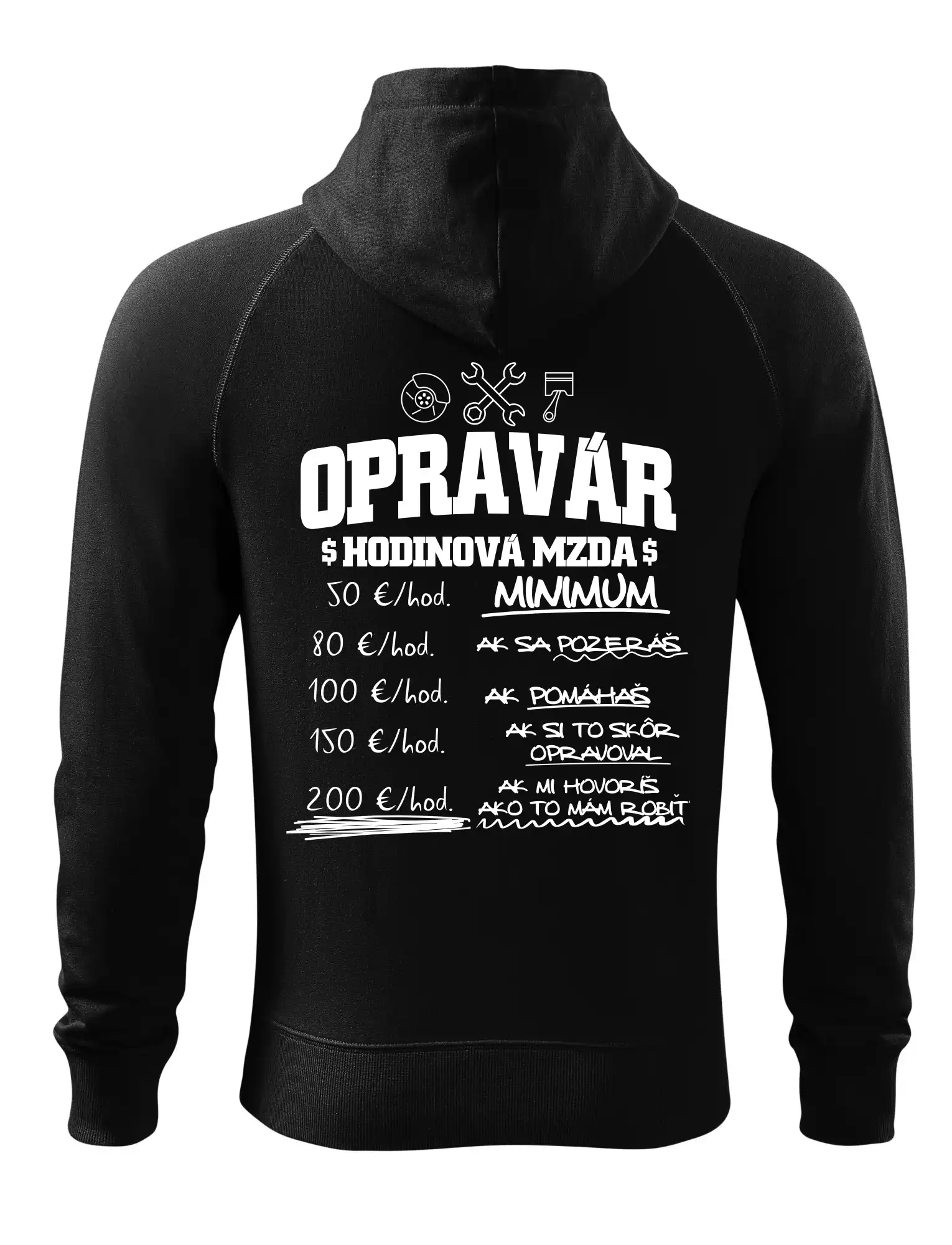 Hodinová mzda - opravár