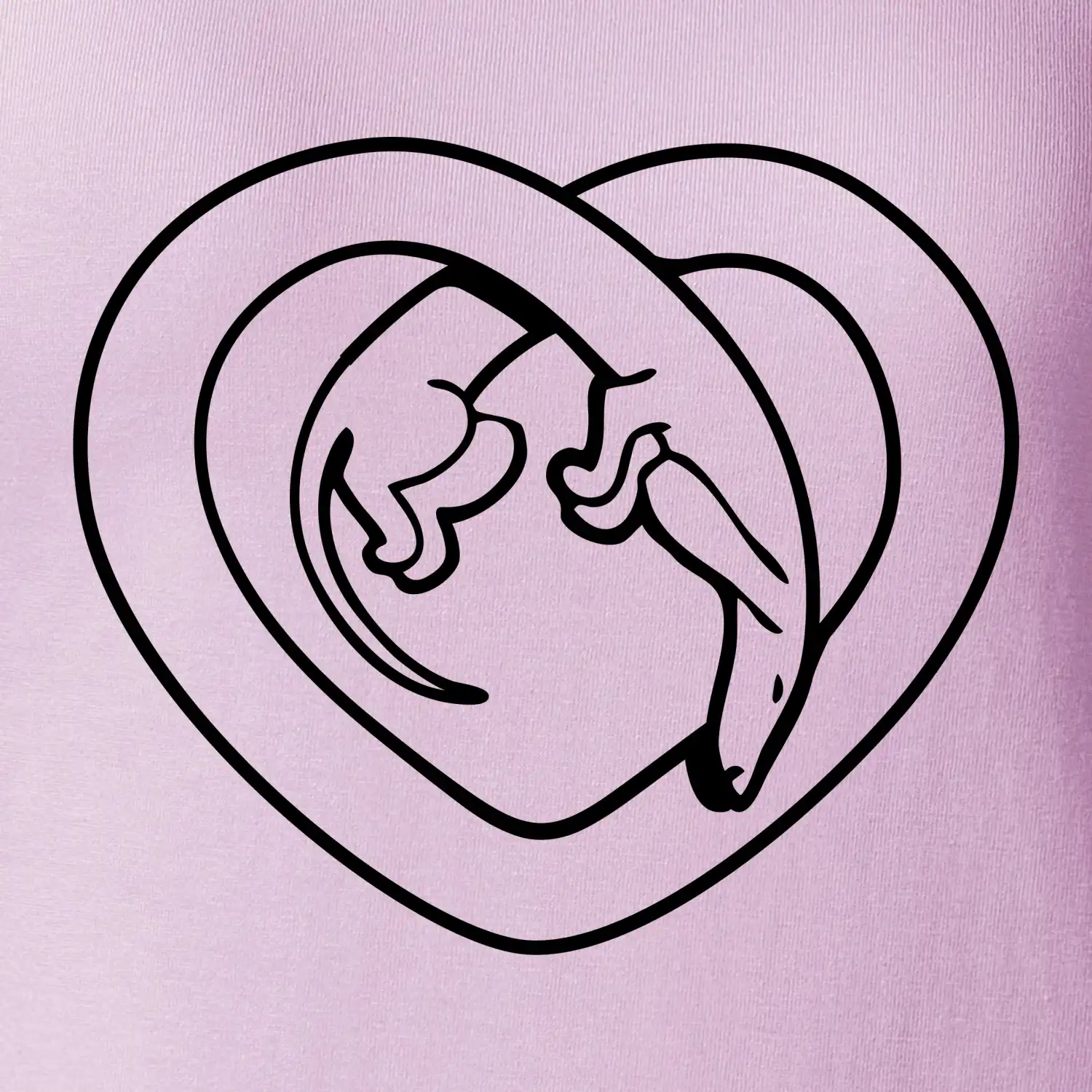 Jezevčík srdce - obrys