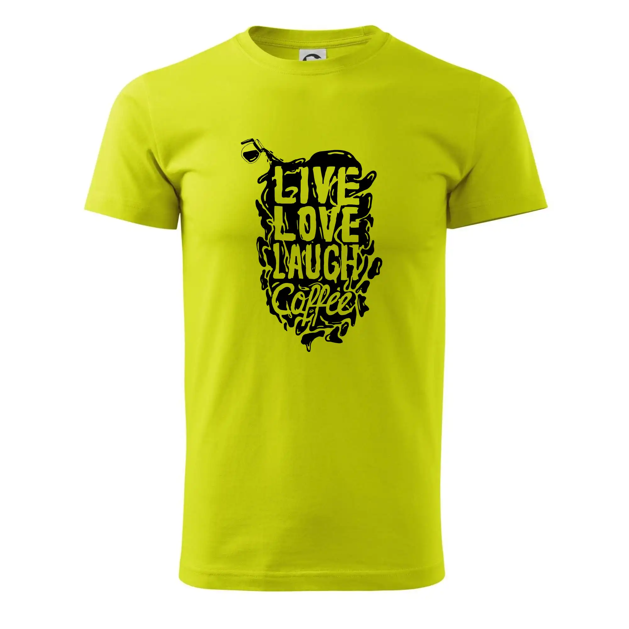 Motívy pre baristu a milovníkov kávy - Live love laugh coffee - Klasické pánske tričko vyššej gramáže