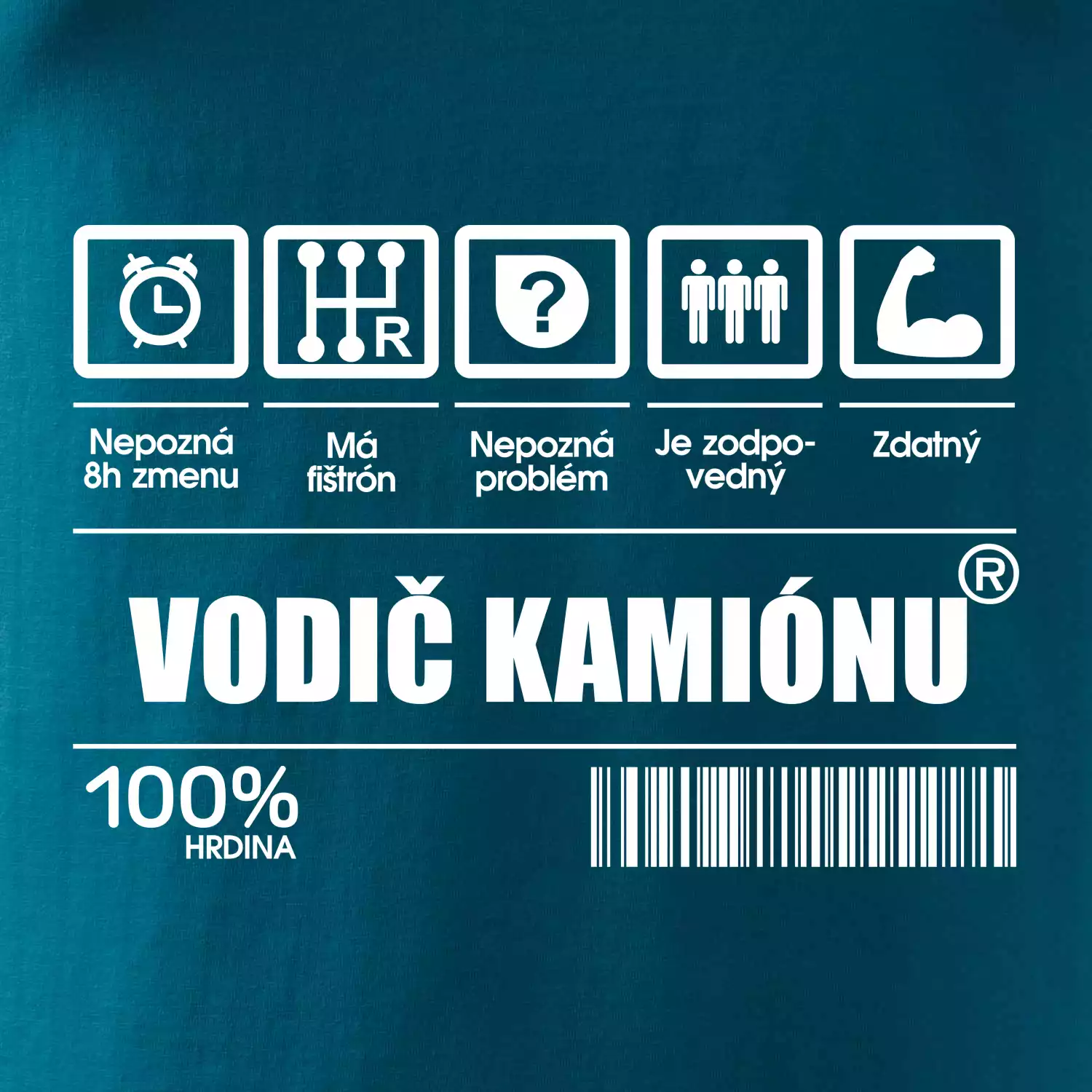 Čiarový kód - Vodič kamionu