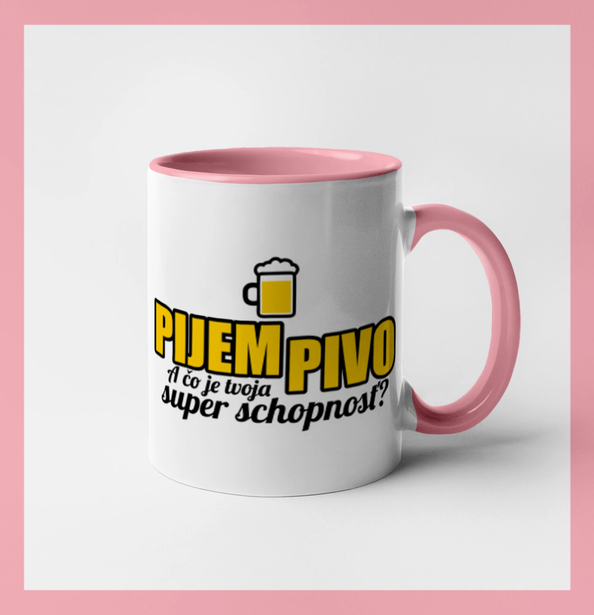 Vtipná tričká pre pivárov - Pijem pivo - tvoja super schopnosť - rovný - Hrnček 
