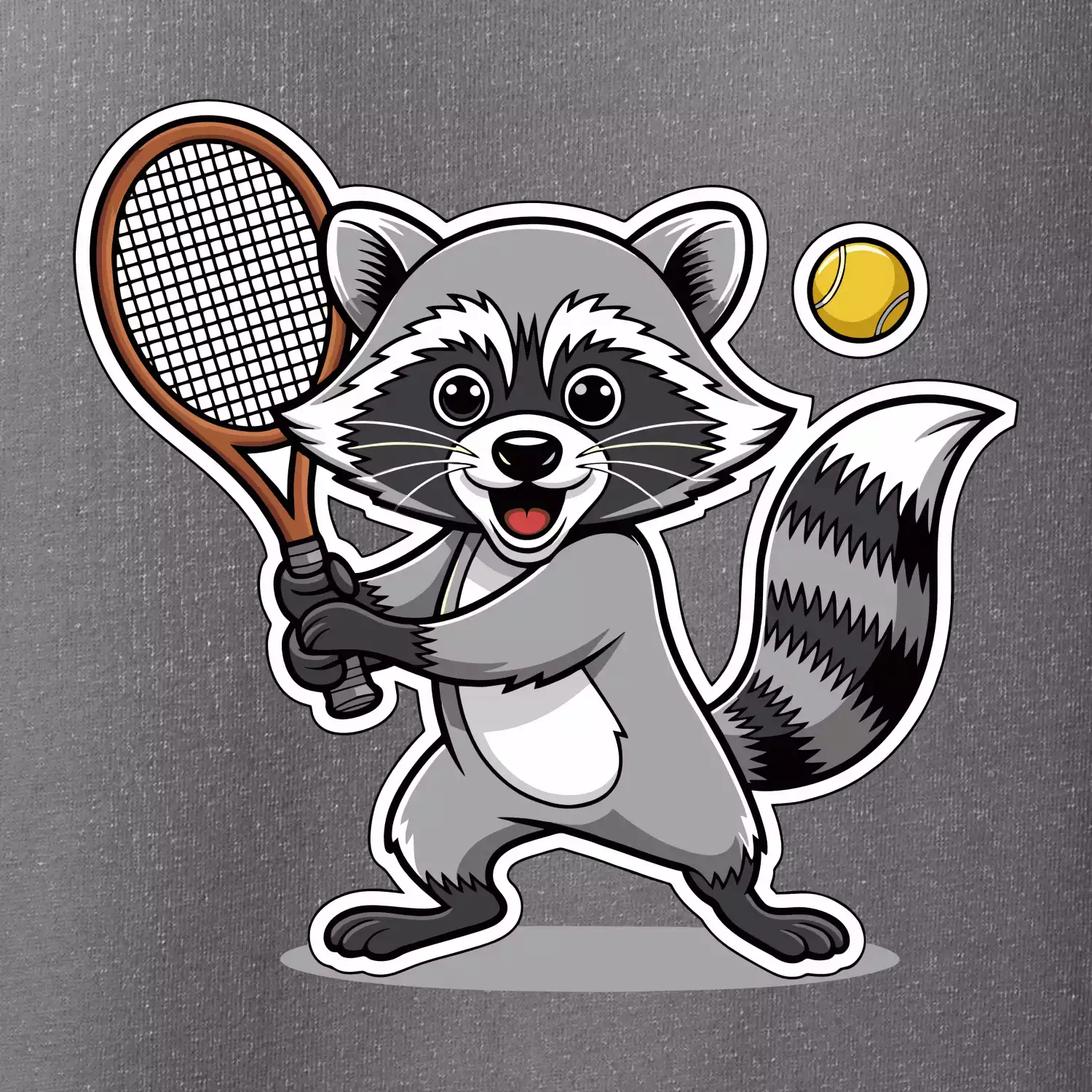 Mýval hraje tenis kreslený