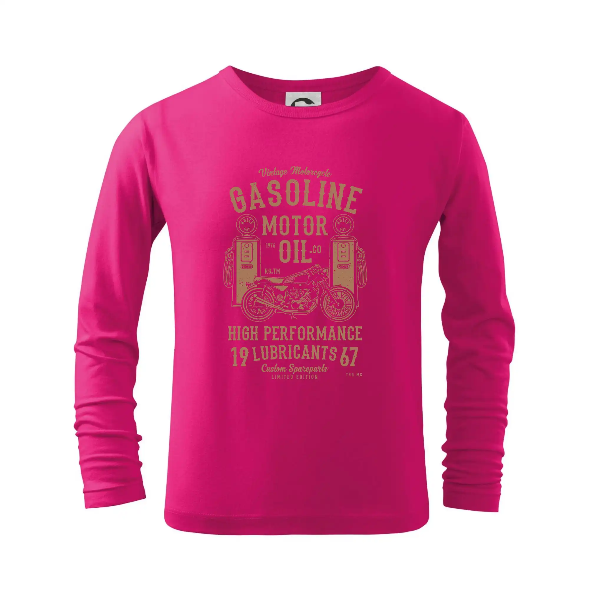 Tričká a mikiny s potlačou motoriek – pre pravých motorkárov - Gasoline Motor Oil - Tričko detské Long Sleeve