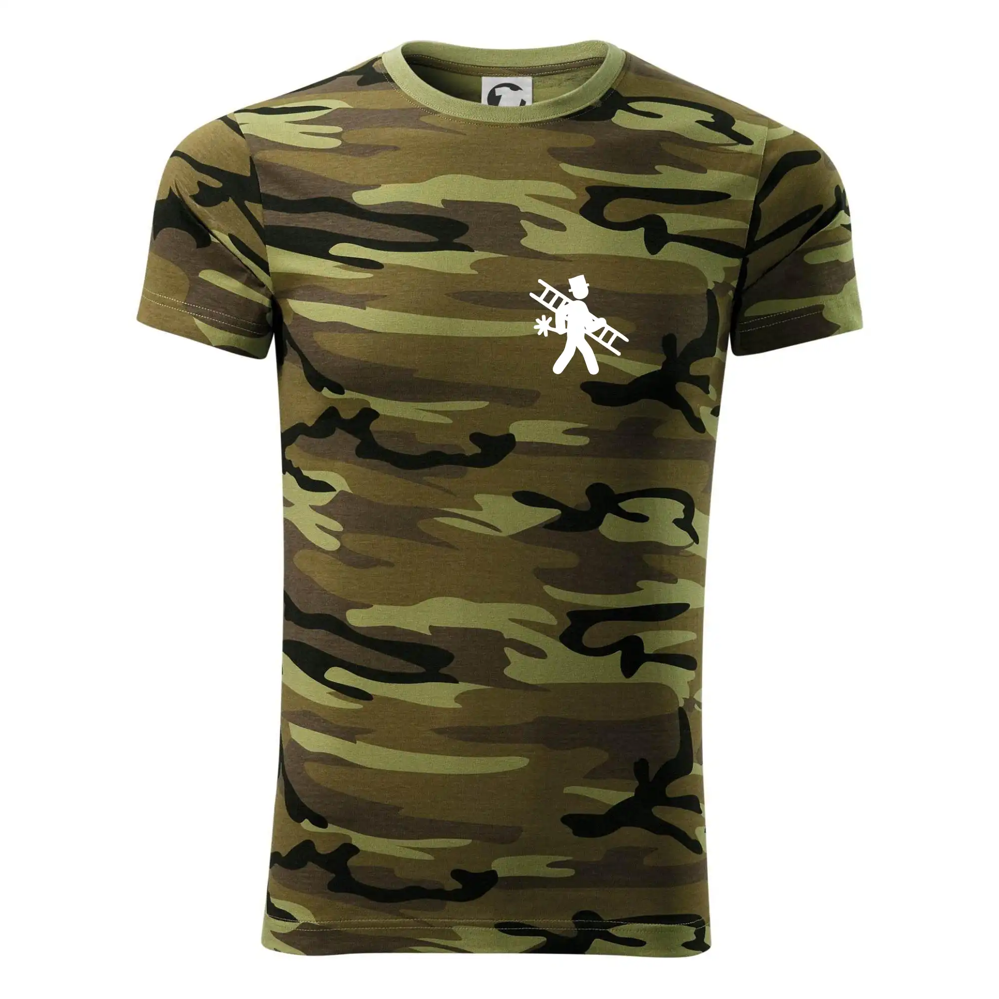 Vtipné tričká do práce - Kominár logo prsník - Army CAMOUFLAGE