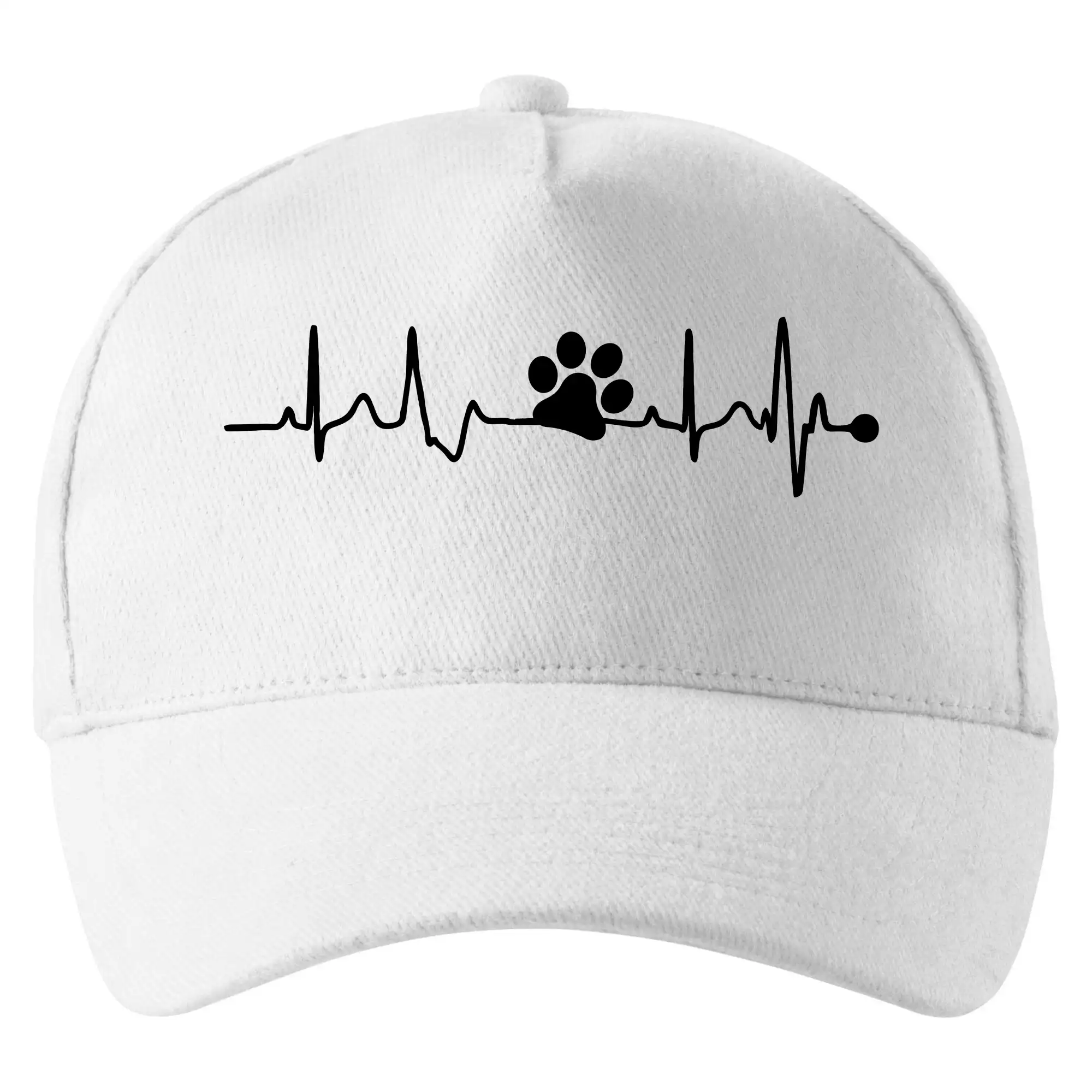 Tričká so psami - Ekg psia labka - Šiltovka so zahnutým šiltom a mosaznou sponou