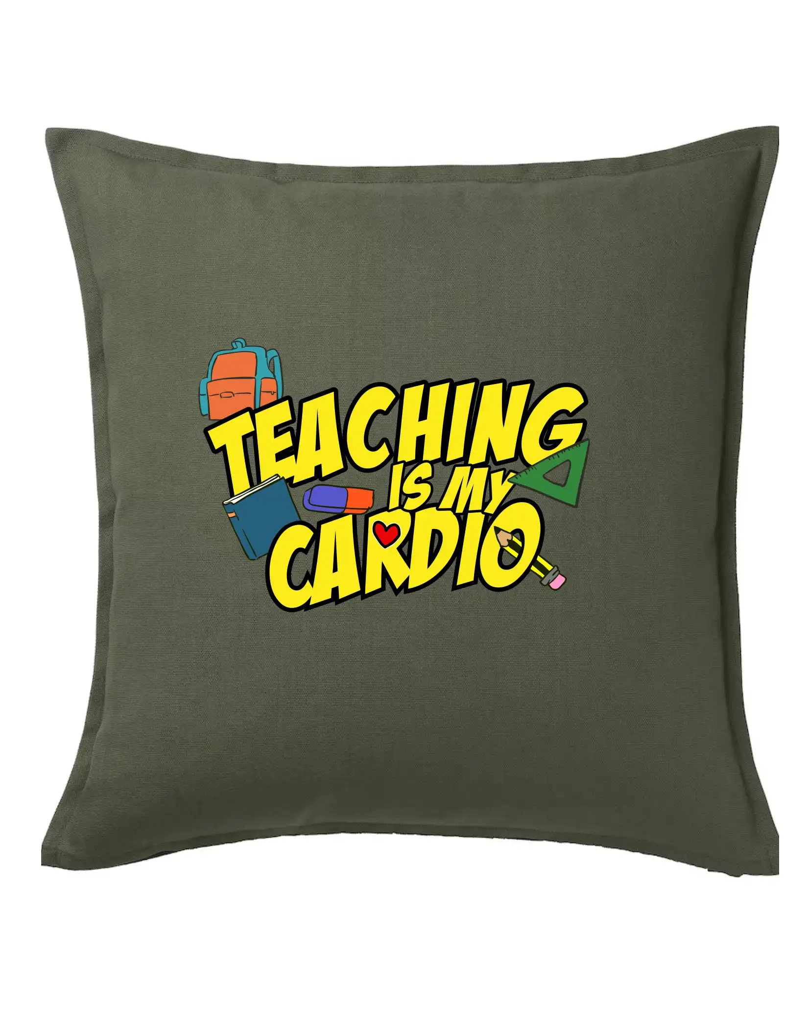 Učiteľské tričká - Teaching is my cardio - Vankúš 50x50