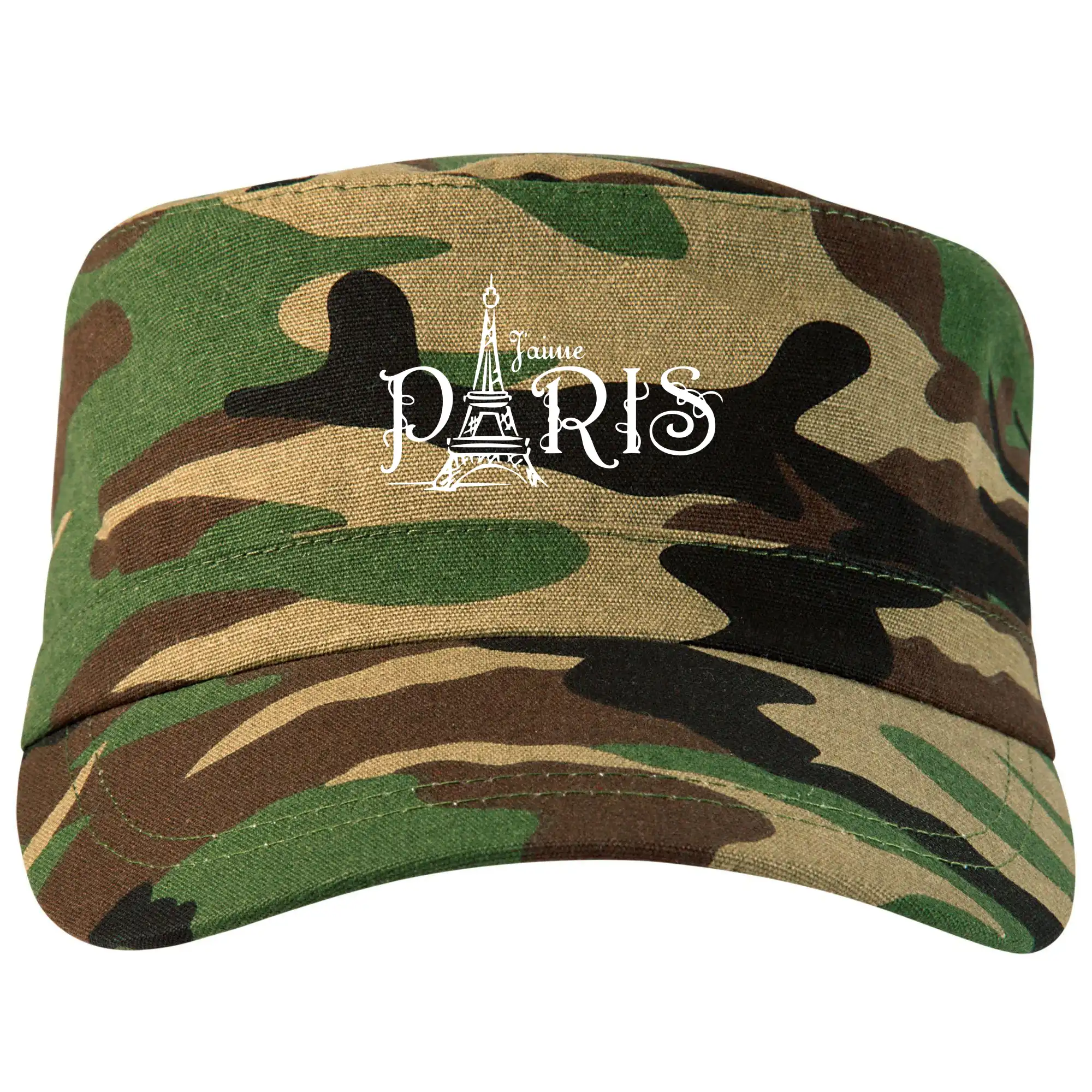 Tričká Francúzsko - Paris nápis Eiffelovka rovný - Šiltovka CAMO