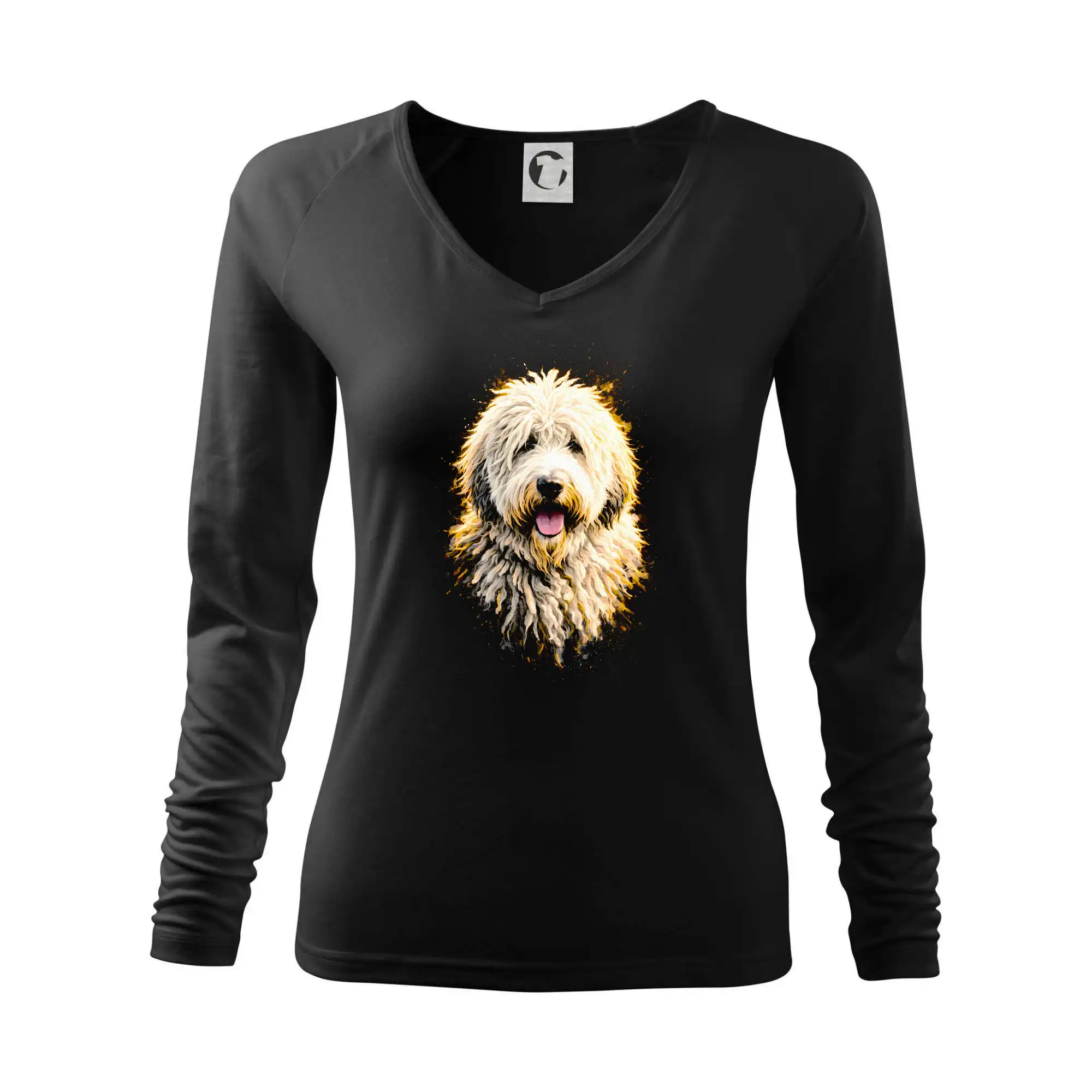 Ostatné psie plemená - Obrázok poltón komondor hlava - Tričko dámske Elegance
