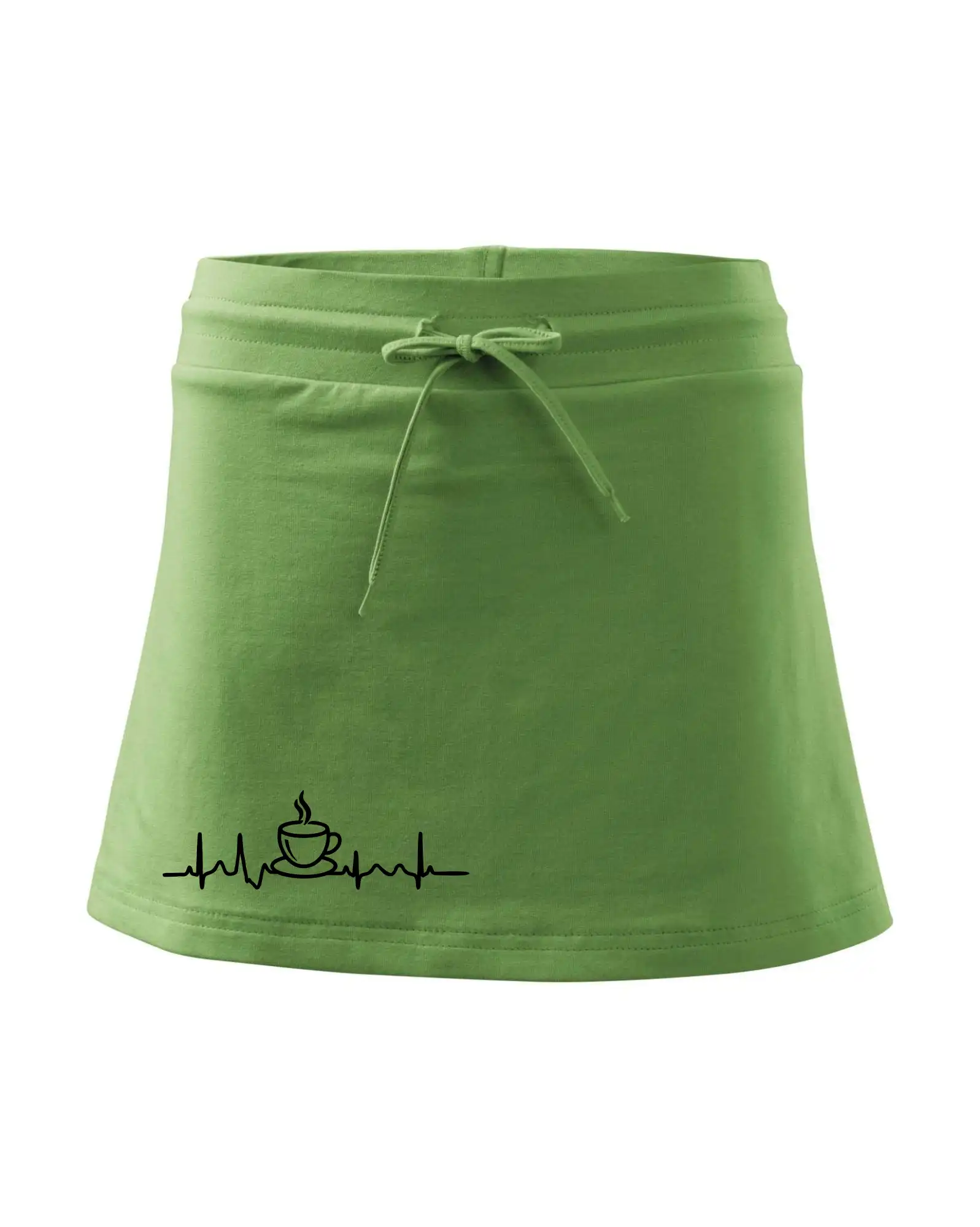 Motívy pre baristu a milovníkov kávy - EKG hrnček kávy - Športová sukne - two in one