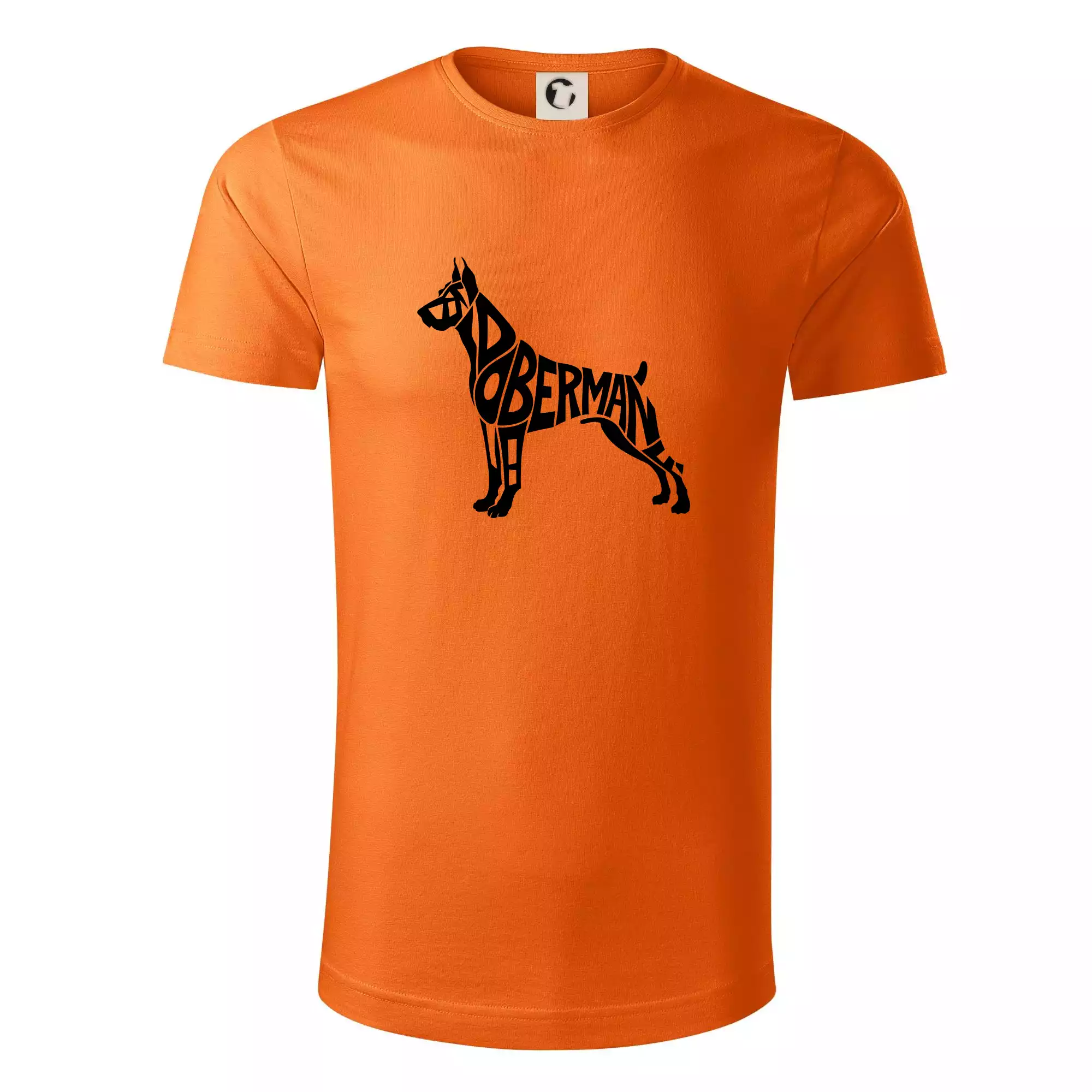 Doberman - nápis v tělě