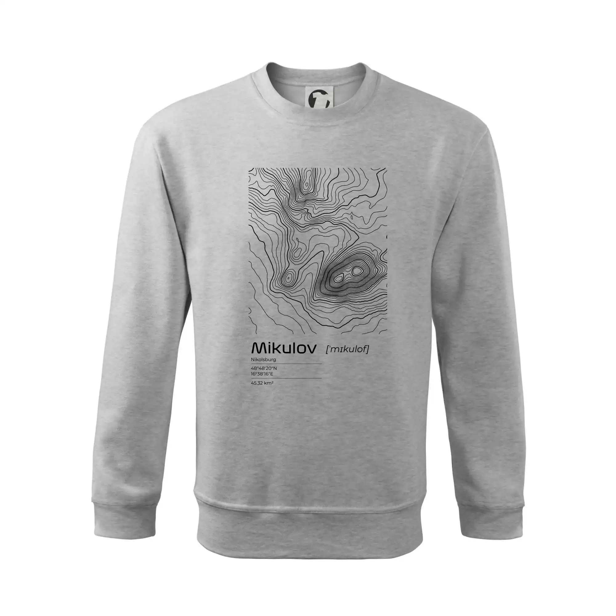 Mikulov - vrstevnice v obdélníku