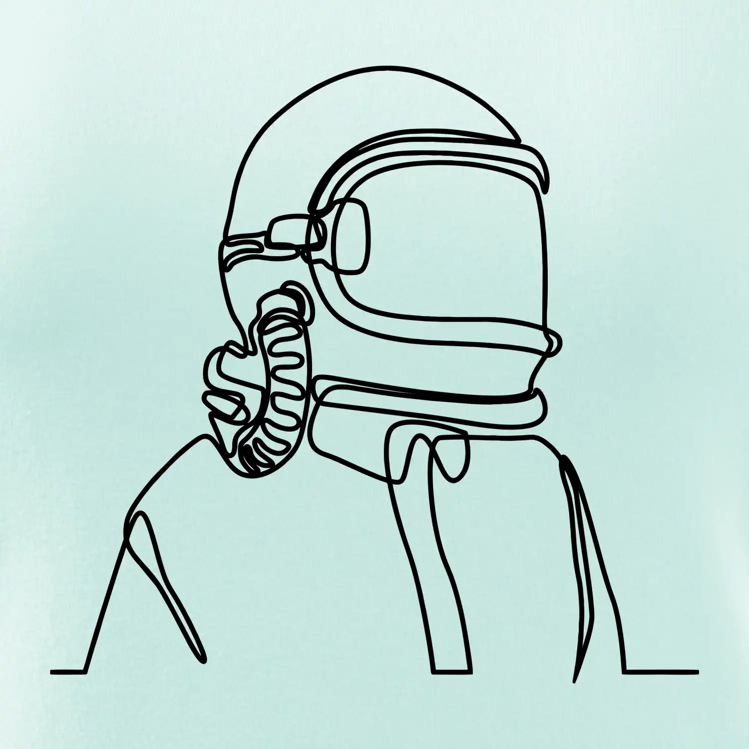 Astronaut jedním tahem