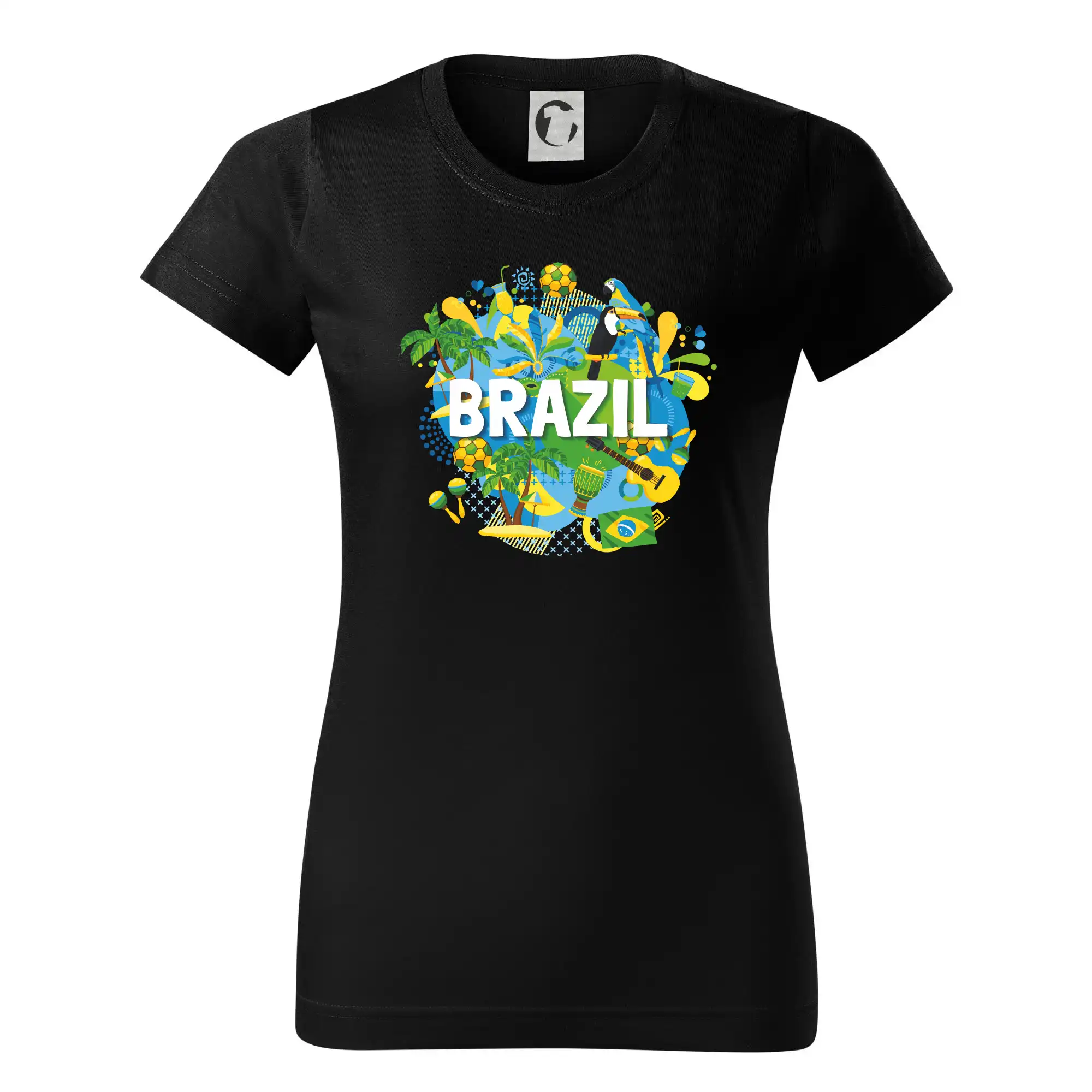 Ostatné mestá / miesta - Brazília Farebný obrázok - Dámske tričko basic - ľahko voľnejšie a dlhšie