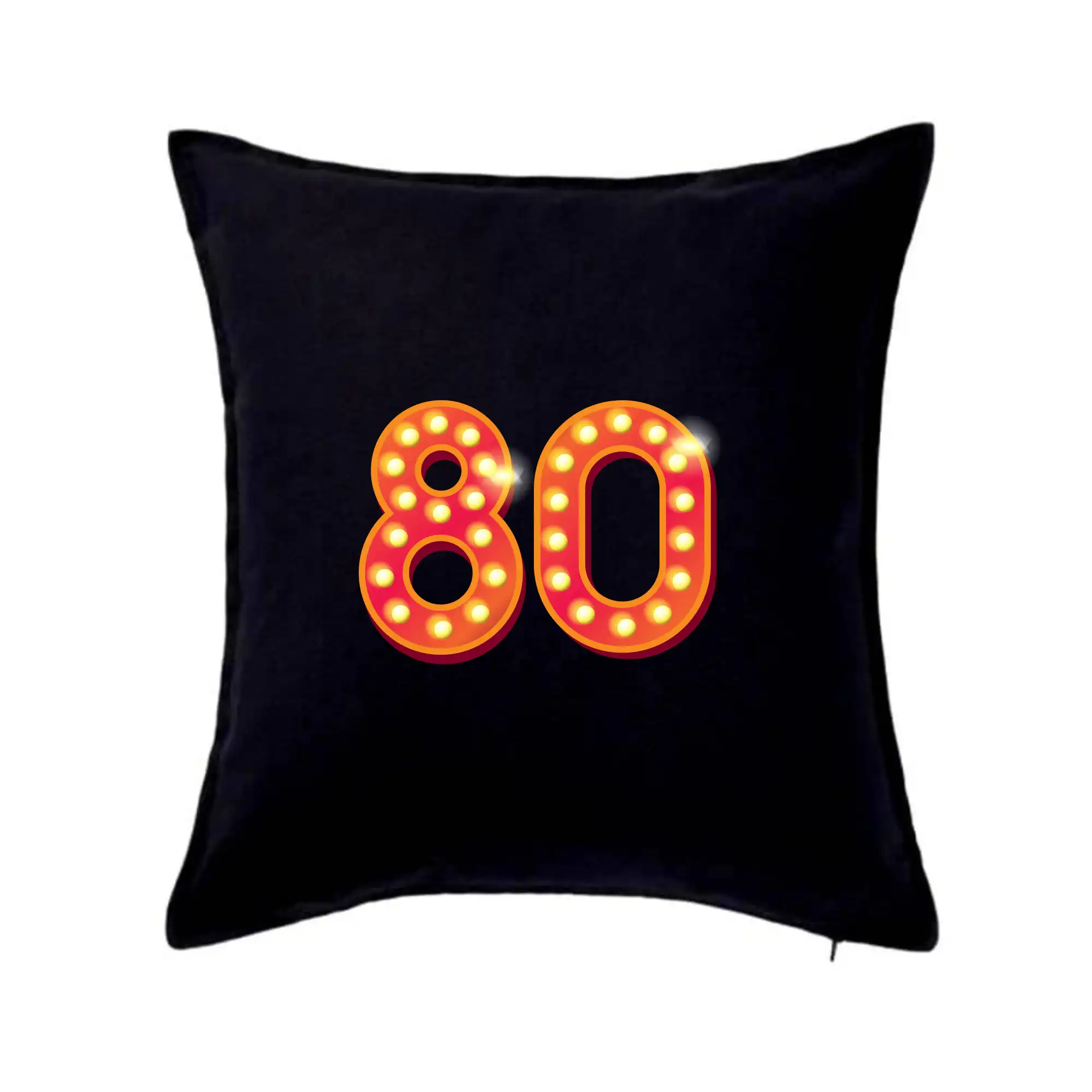 Tričko k osemdesiatinám - Čísla žiarovky 80 - Vankúš 50x50