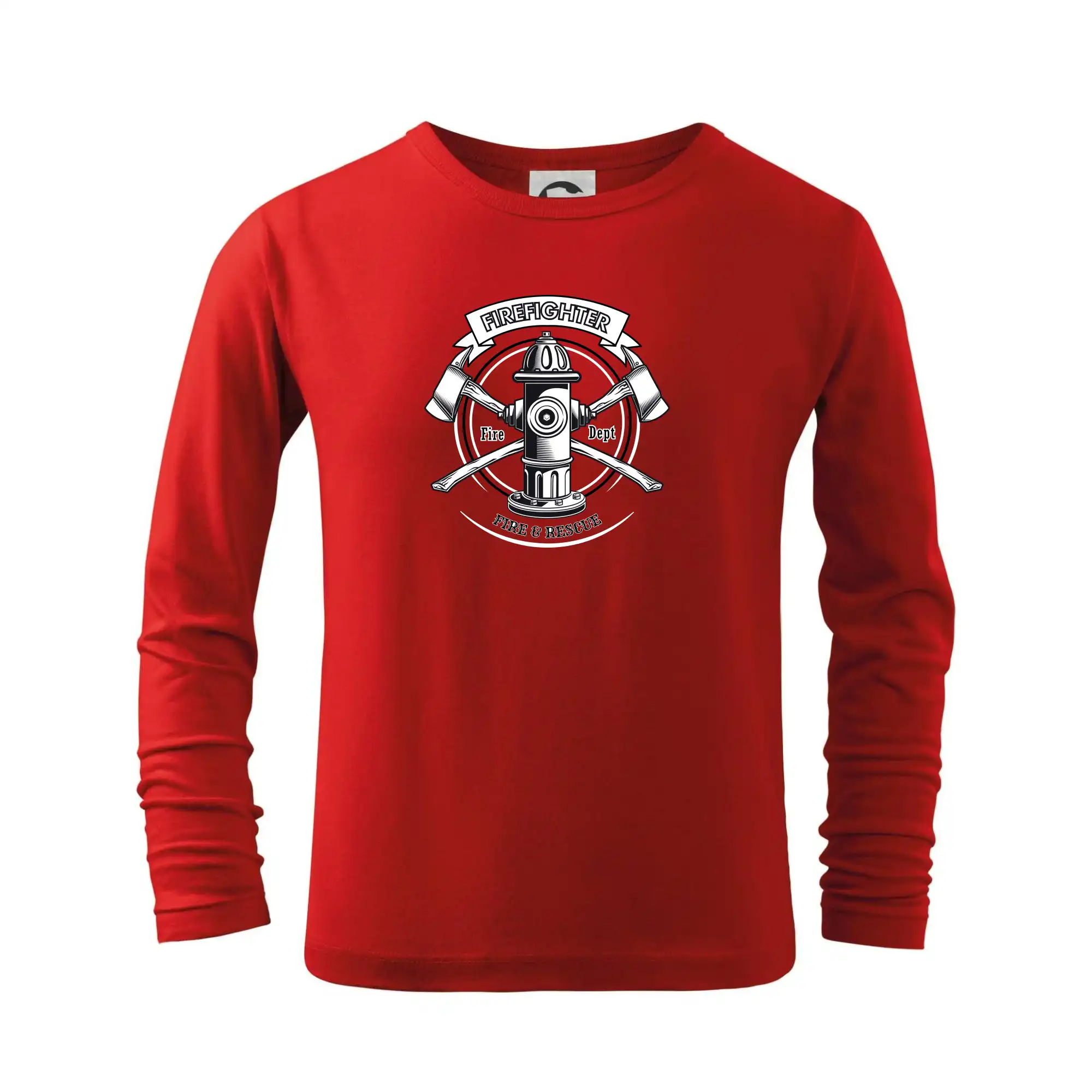 Originálne tričká pre hasičov - Firefighter logo Fire and rescue - Tričko detské Long Sleeve