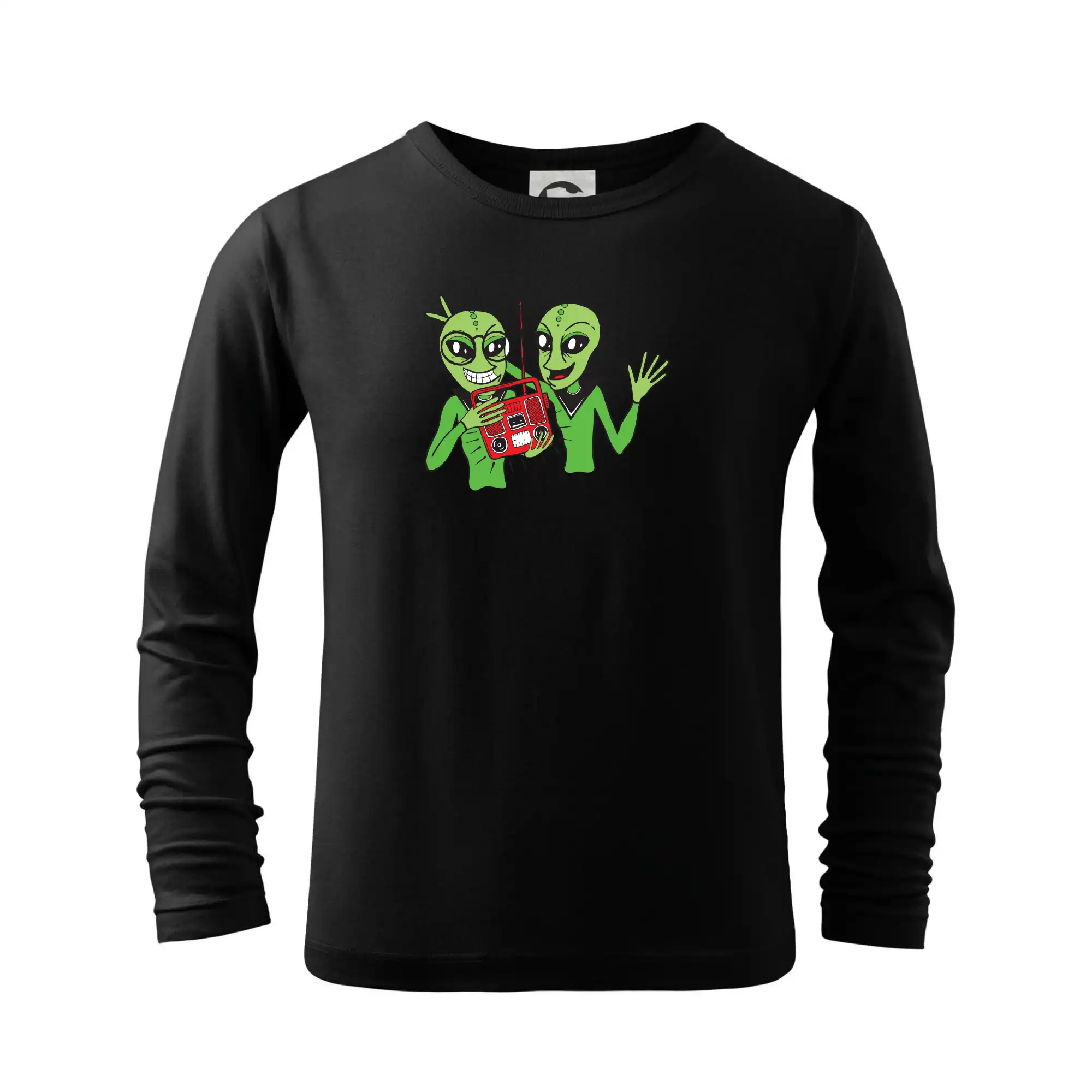 Vesmirne tričká - Ufo a rádio (Pecka design) - Tričko detské Long Sleeve