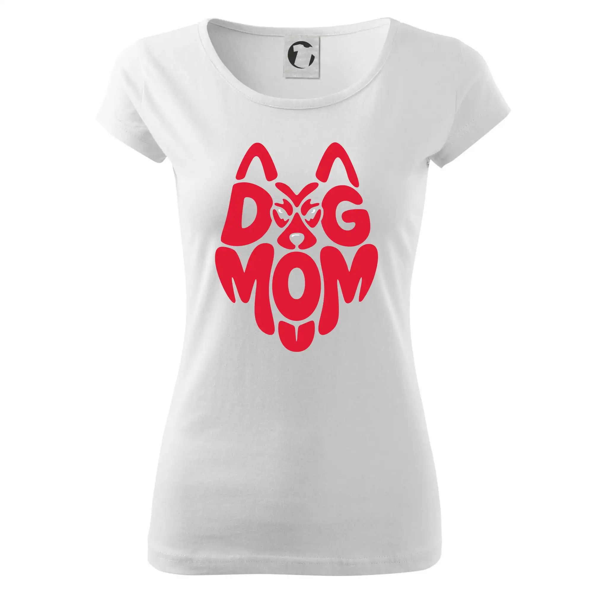 Dog mom nápis v hlavě - Dámske tričko Pure