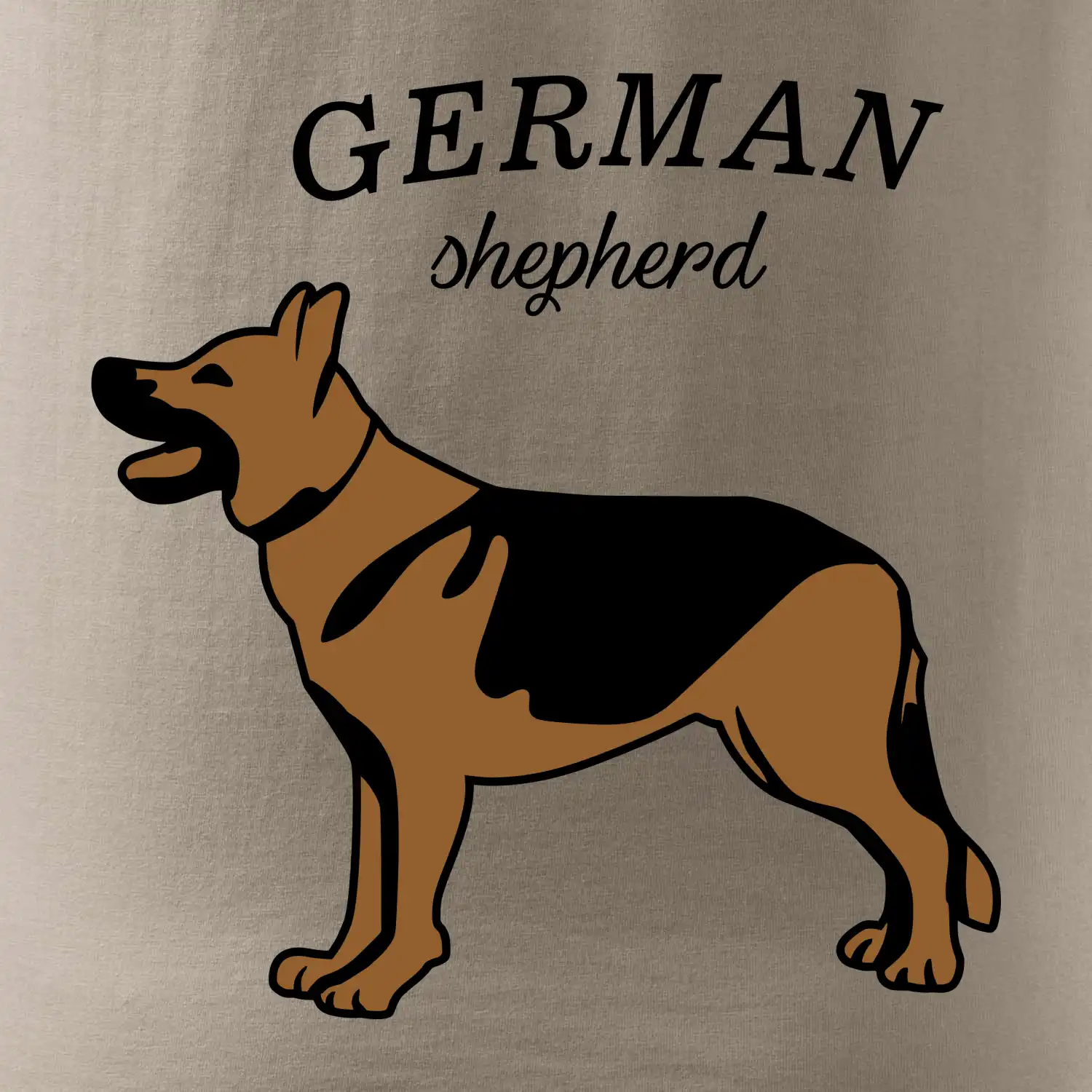 Německý ovčák - hnědý s nápisem