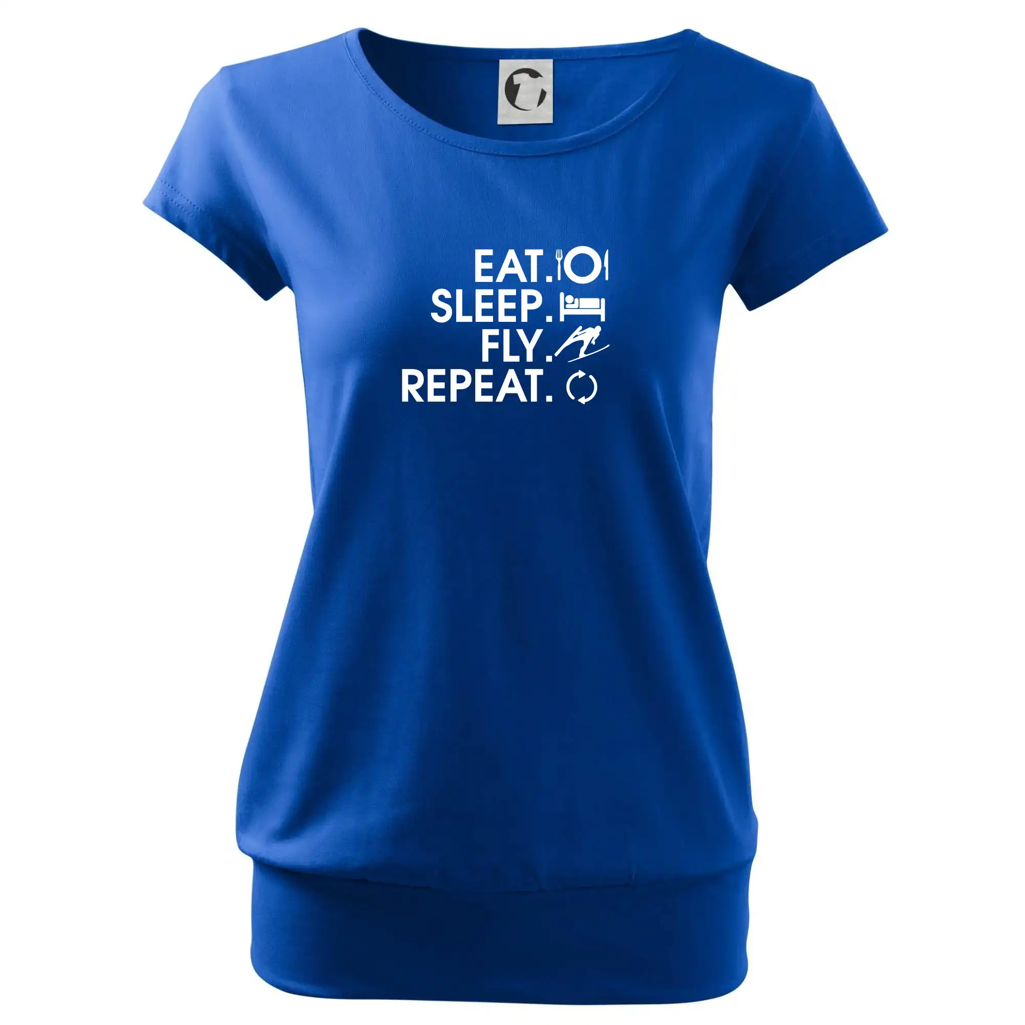Eat sleep fly repeat - skoky na lyžích