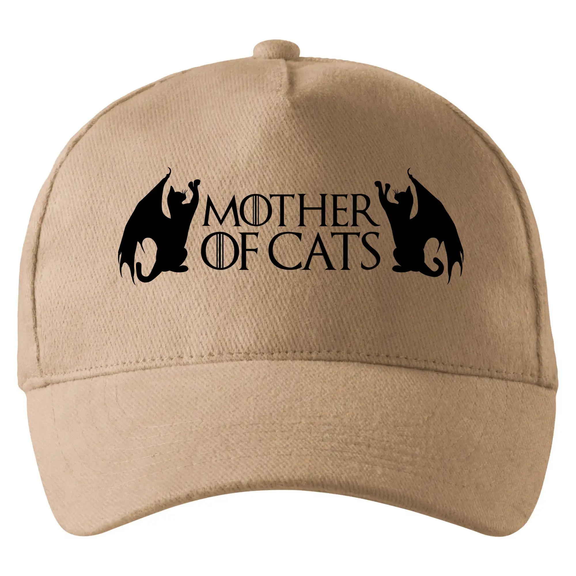 Vtipná tričká s mačkou - Mother of cats - draci - Šiltovka so zahnutým šiltom a mosaznou sponou