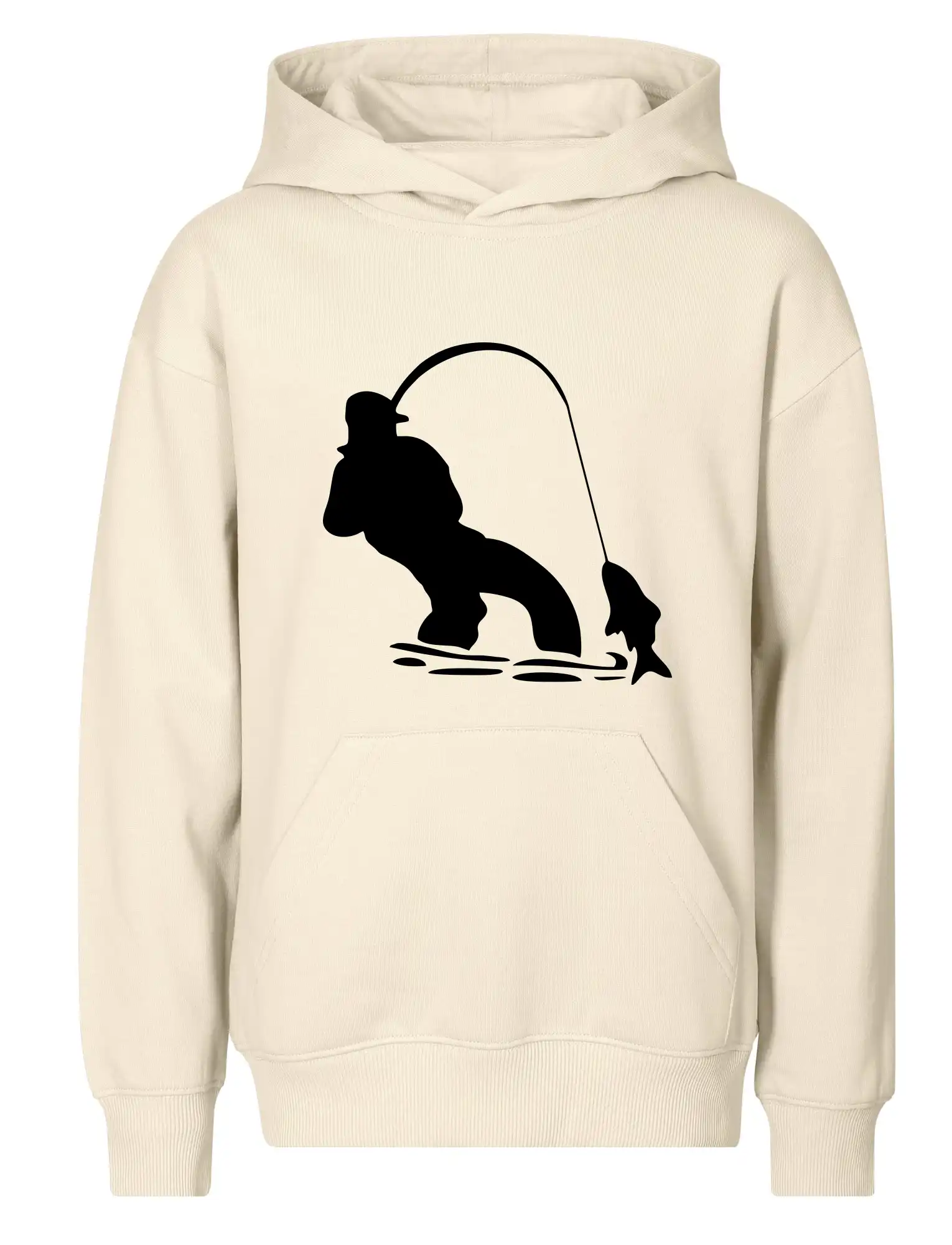 Rybár ťahajúce rybu