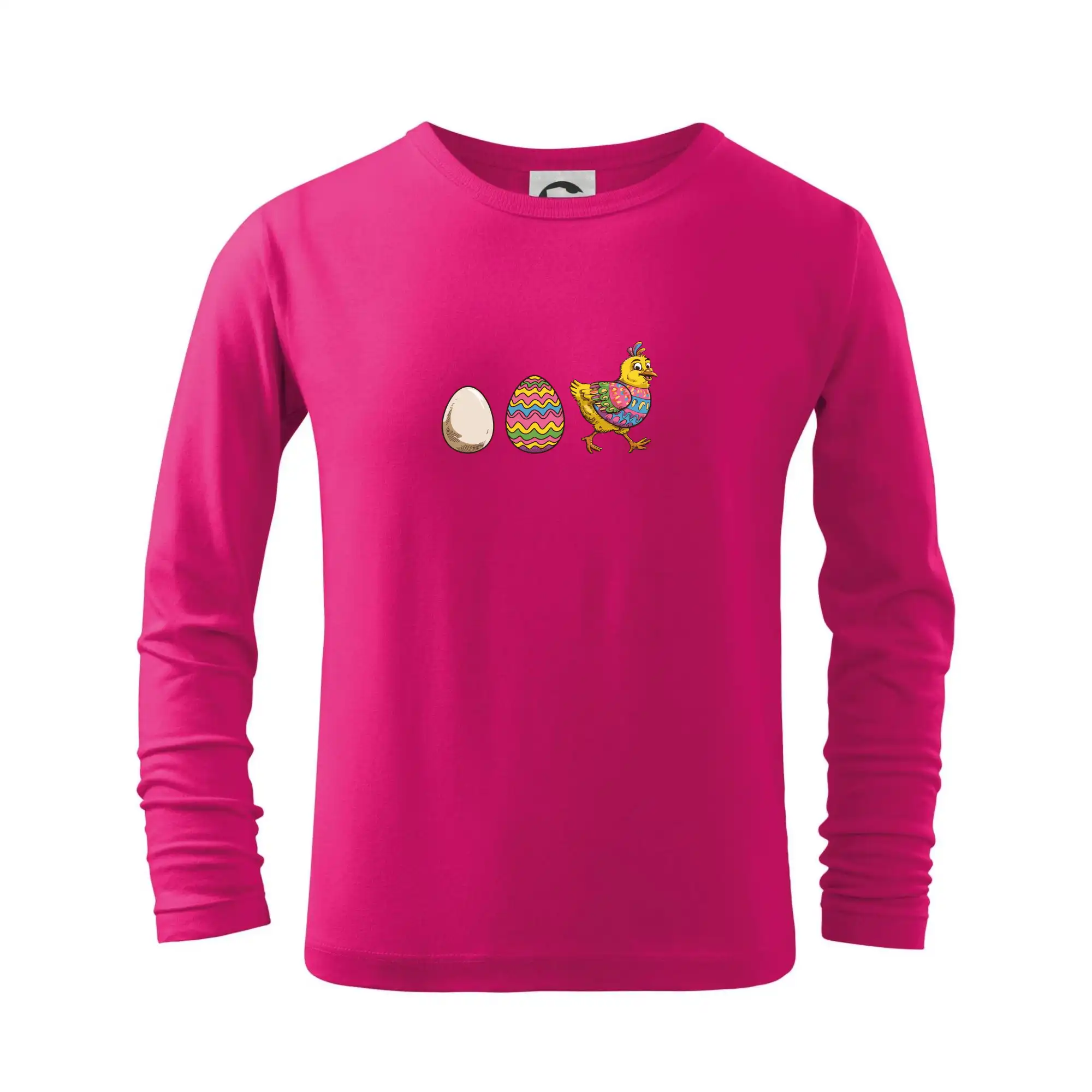 Veľkonočné tričká - Evolúcia vajíčka - veľká noc - sliepka - Tričko detské Long Sleeve
