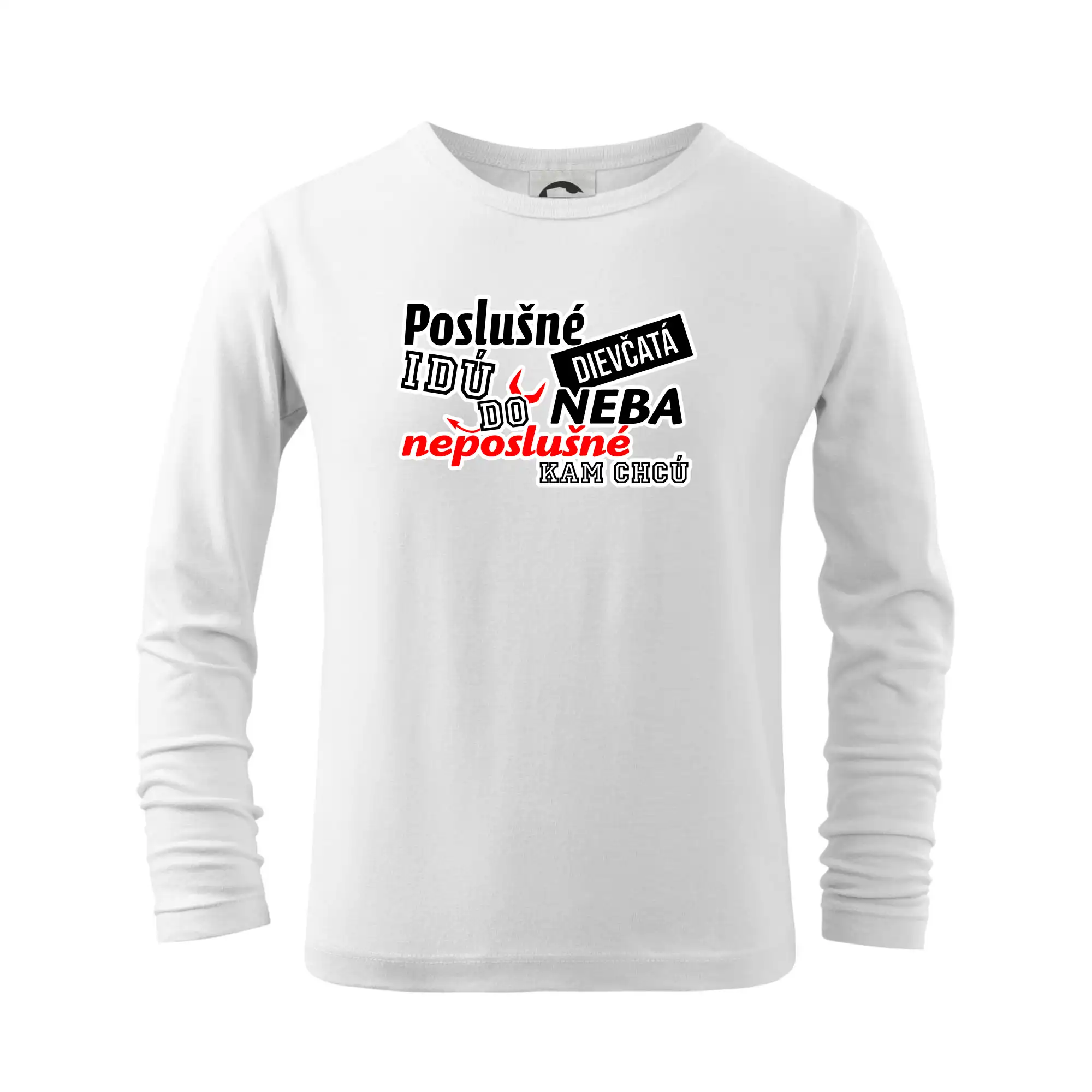 Tričká na párty - Poslušné dievčata idú do neba - Tričko detské Long Sleeve
