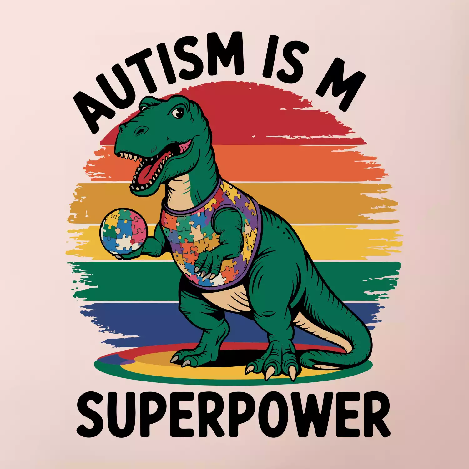 Dinousarus a puzzle  Autism is my superpower