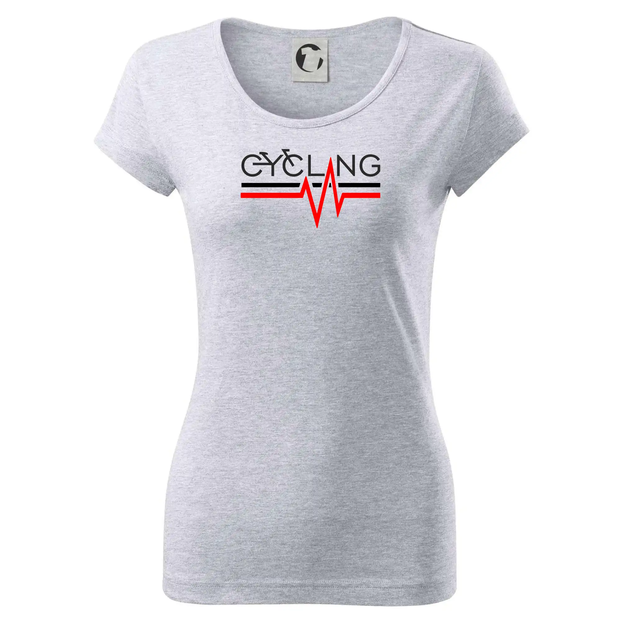 Tričko ako darček pre cyklistu - Cycling ekg - Dámske tričko Pure