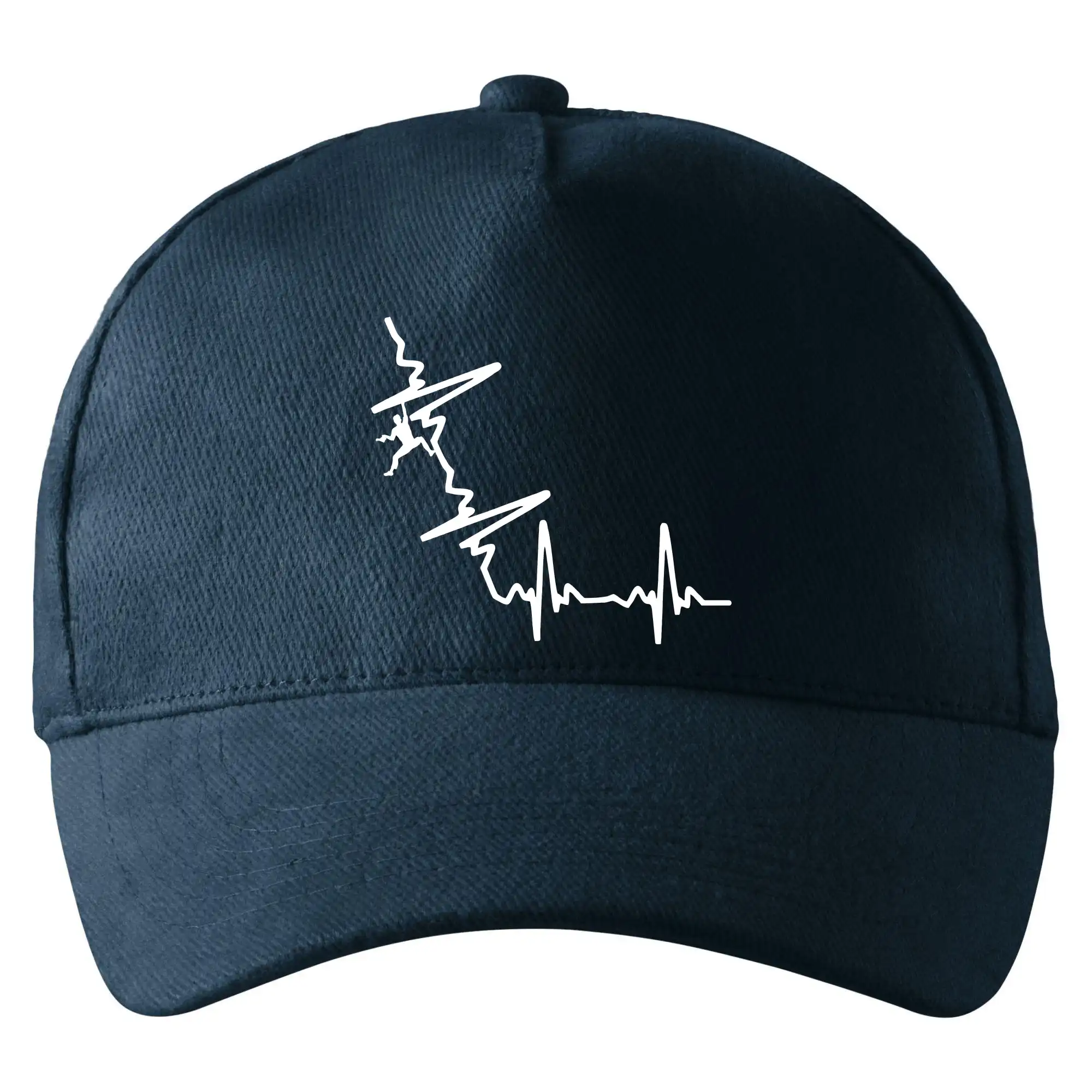 Trička pro horolezcov - EKG bouldering - Šiltovka so zahnutým šiltom a mosaznou sponou