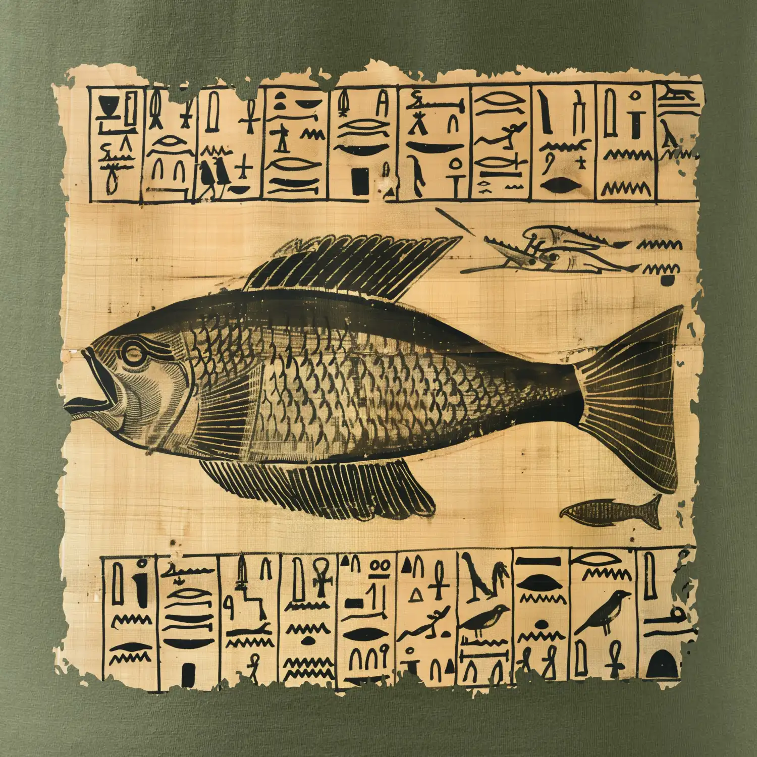 Egyptské hieroglyfy ryba