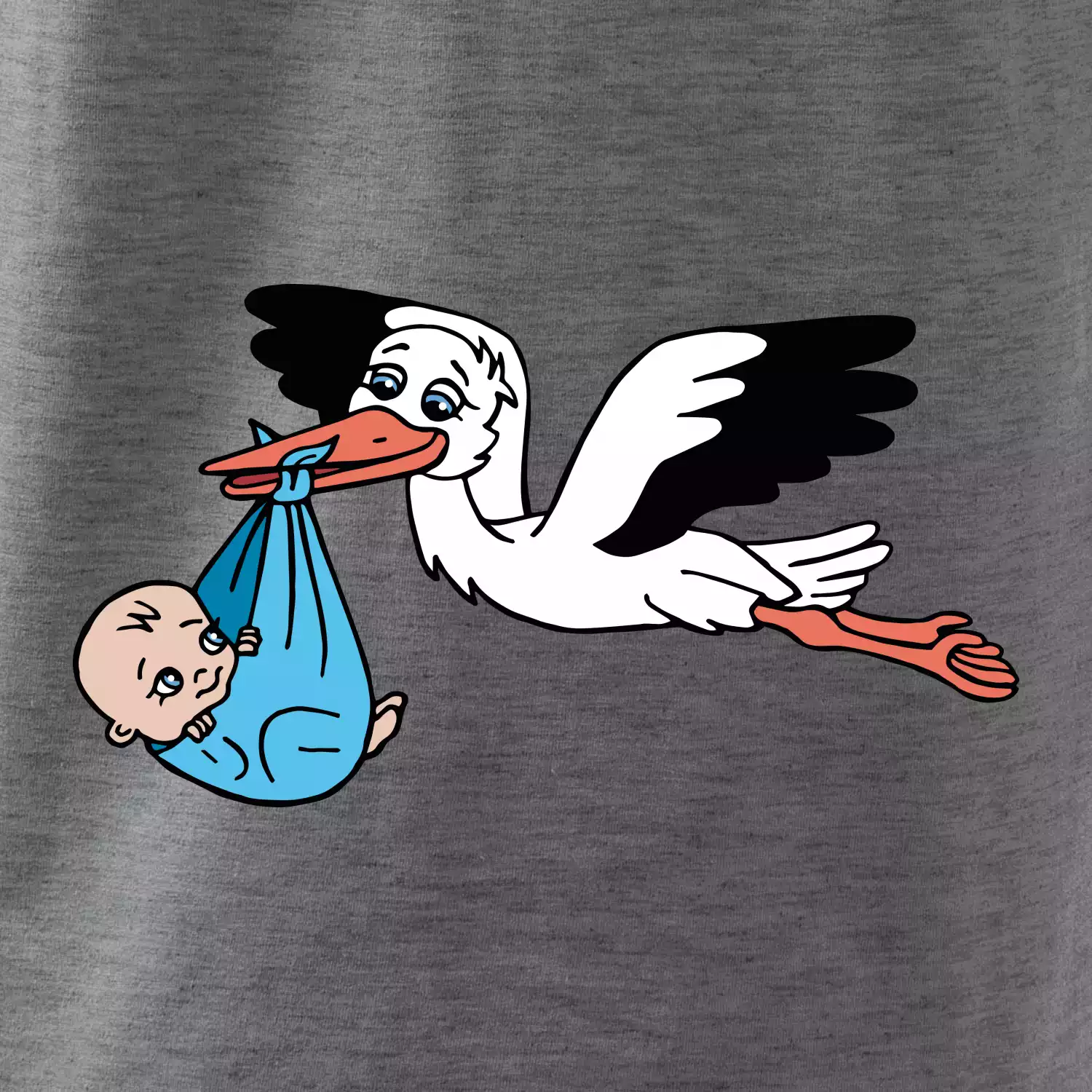 Čáp a miminko - kluk (Hana-creative)