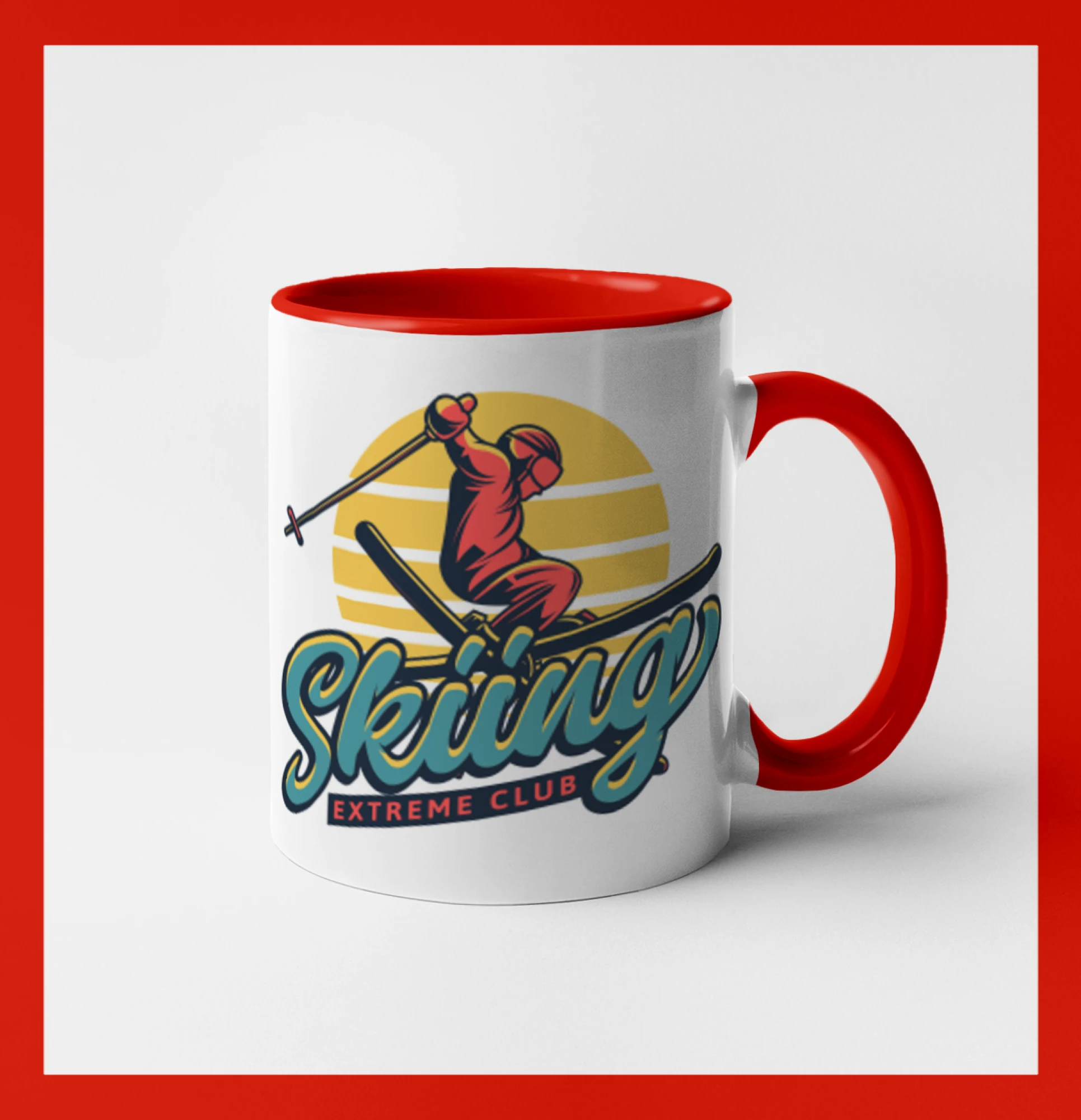 Skiing winter extreme cup