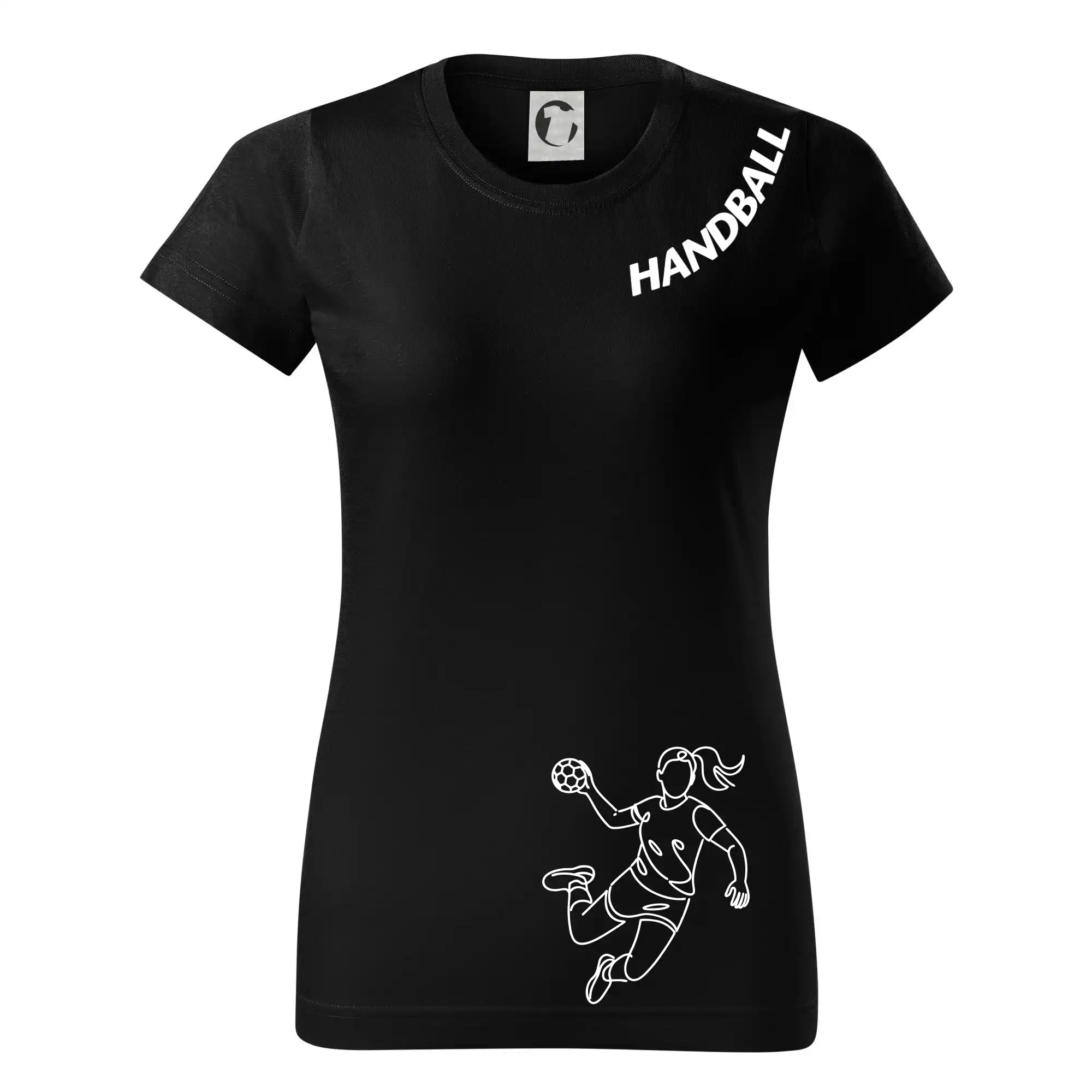 Handball nápis šikmo  - holka