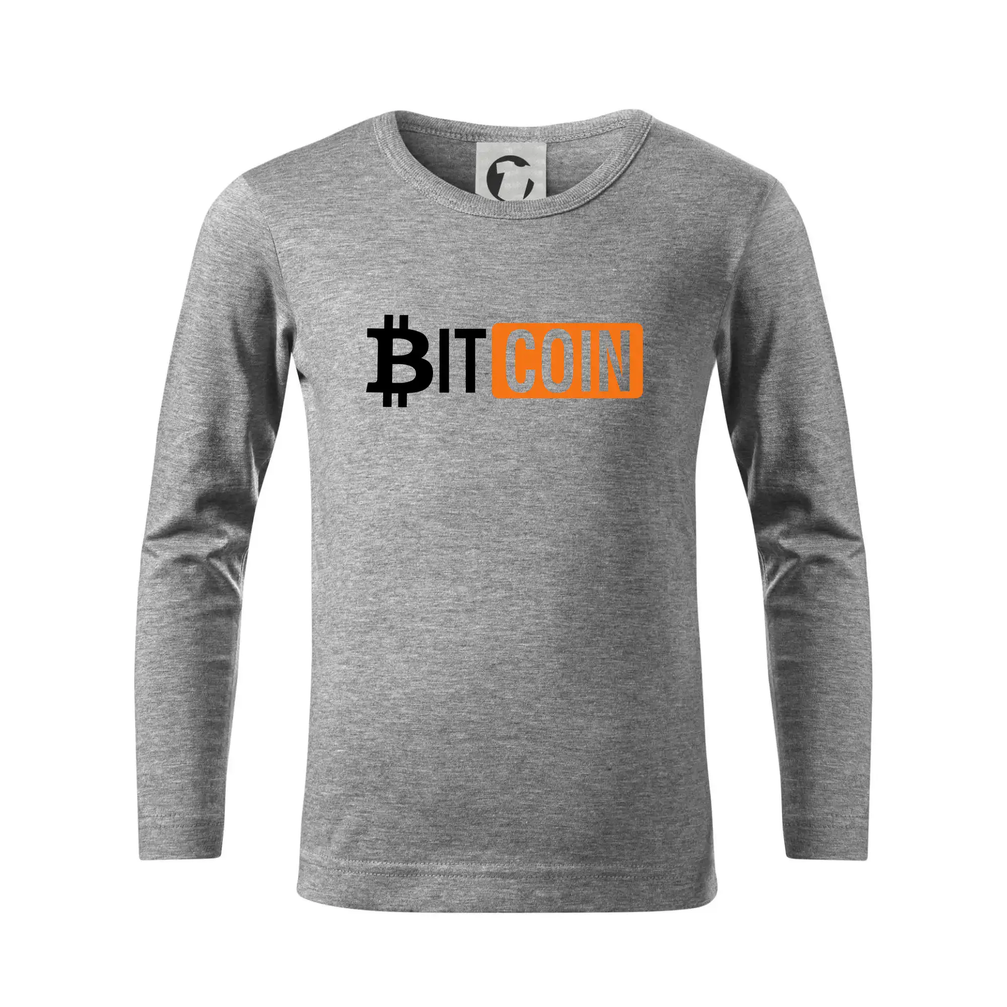 Bitcoin nápis - Tričko detské Long Sleeve