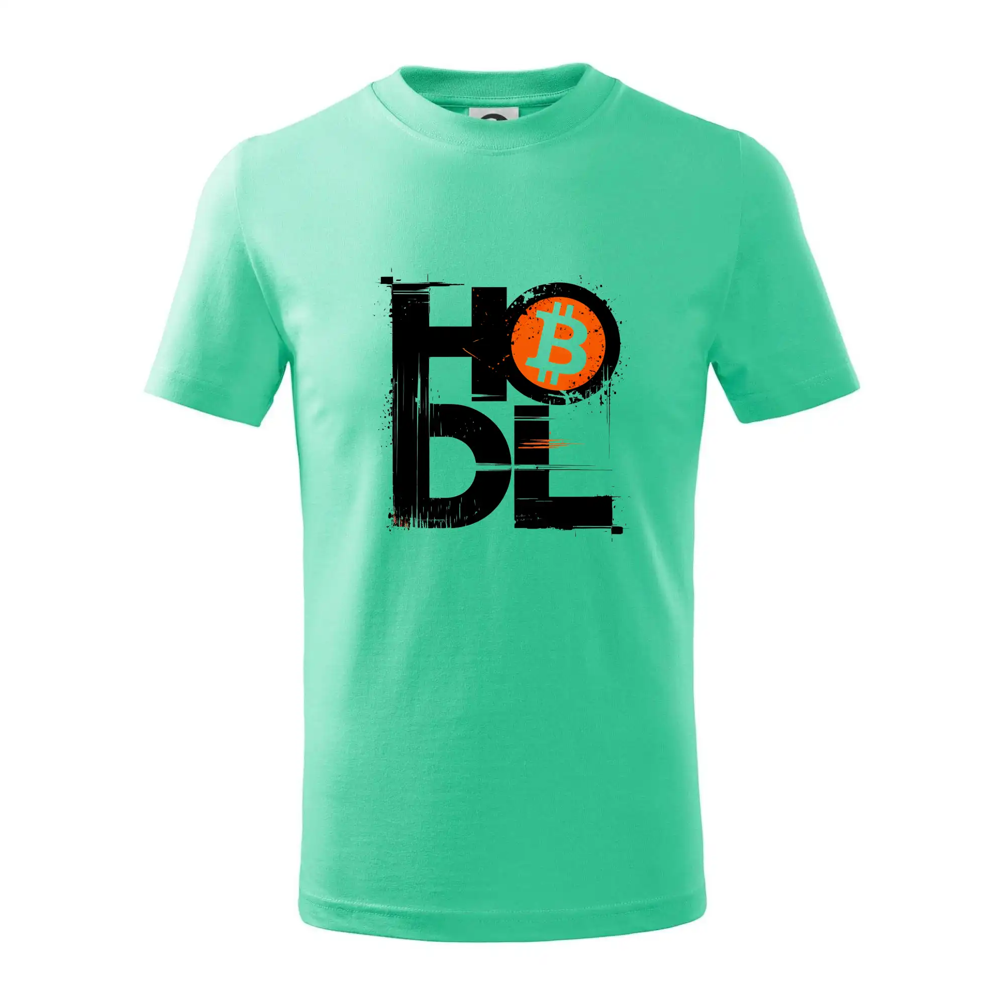 Hodl velký nápis a logo BTC - Tričko detské bavlnené