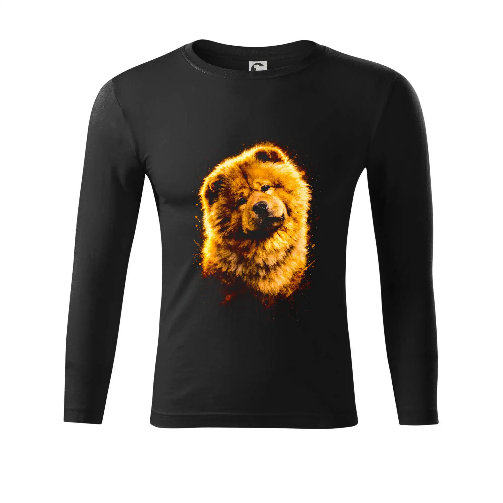 Ostatné psie plemená - Obrázok poltón Čau-čau sediaci - Tričko Progress s dlhým rukávom