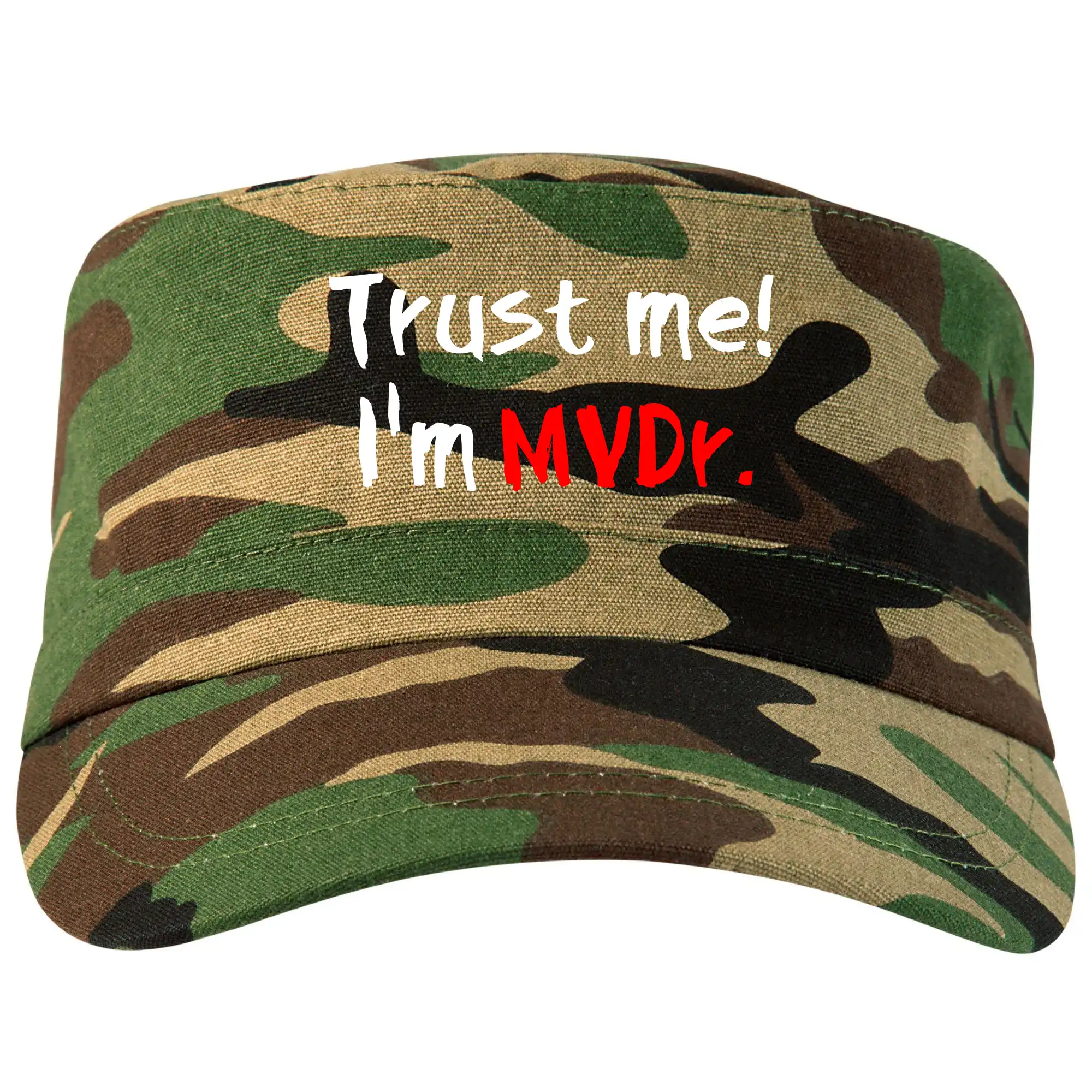 Tričká na ukončenie štúdia - Trust me I´m  MVDr. / Ver mi som MVDr. - Šiltovka CAMO