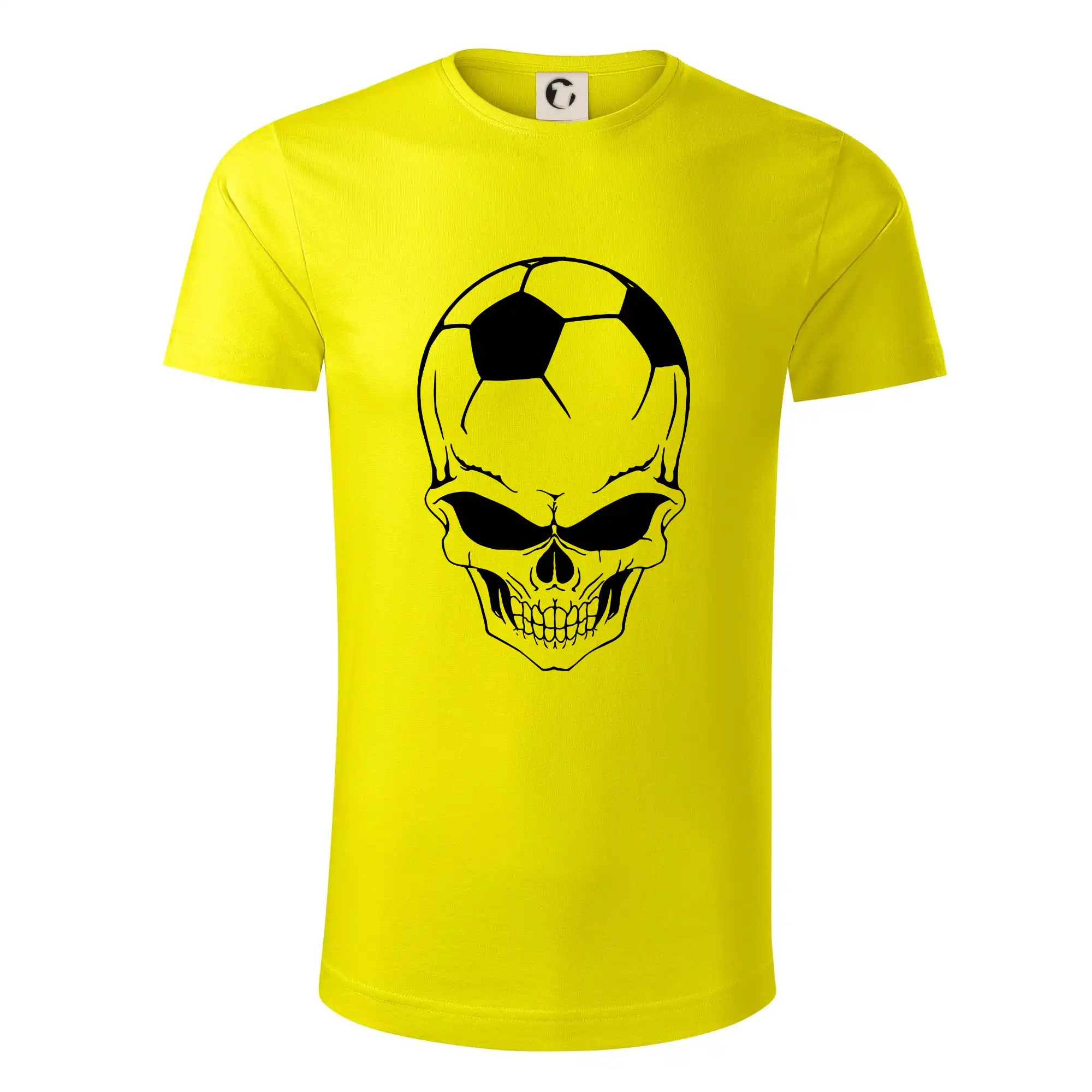 Tričká pre futbalistov - Futbal lebka lopta - Tričko z organickej bavlny