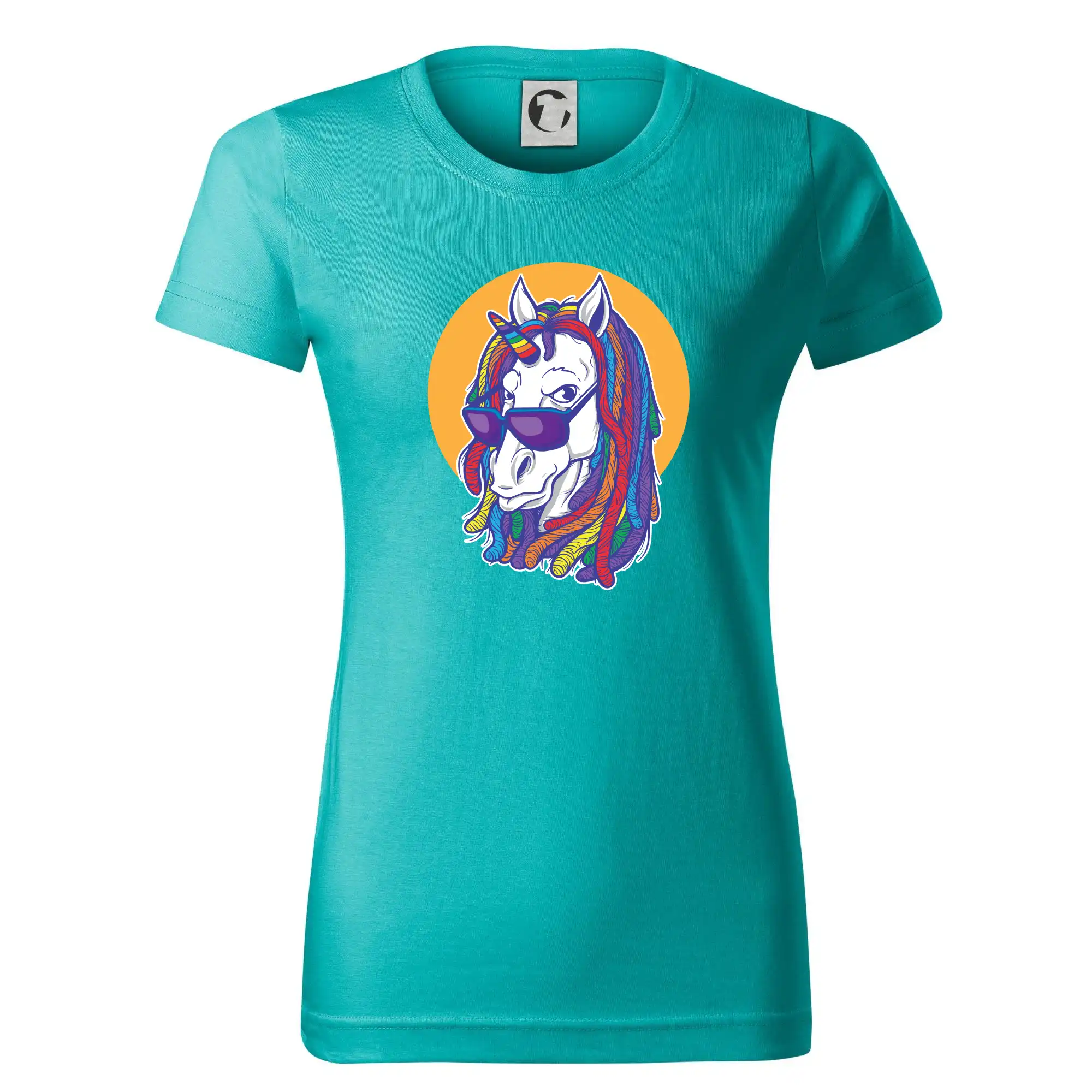 Tričká s jednorožcom - Rasta unicorn - Dámske tričko basic - ľahko voľnejšie a dlhšie