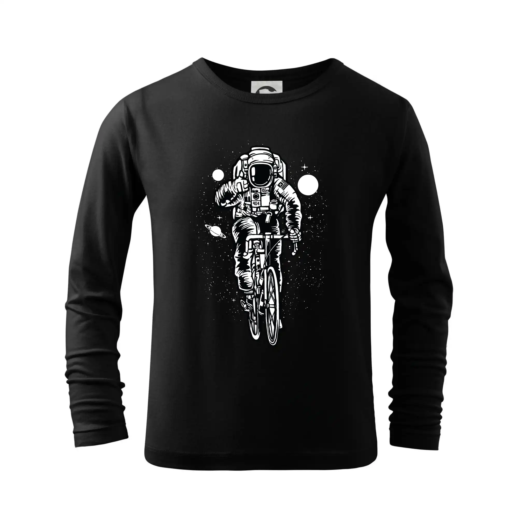 Tričko ako darček pre cyklistu - Astronaut Bicycle - Tričko detské Long Sleeve