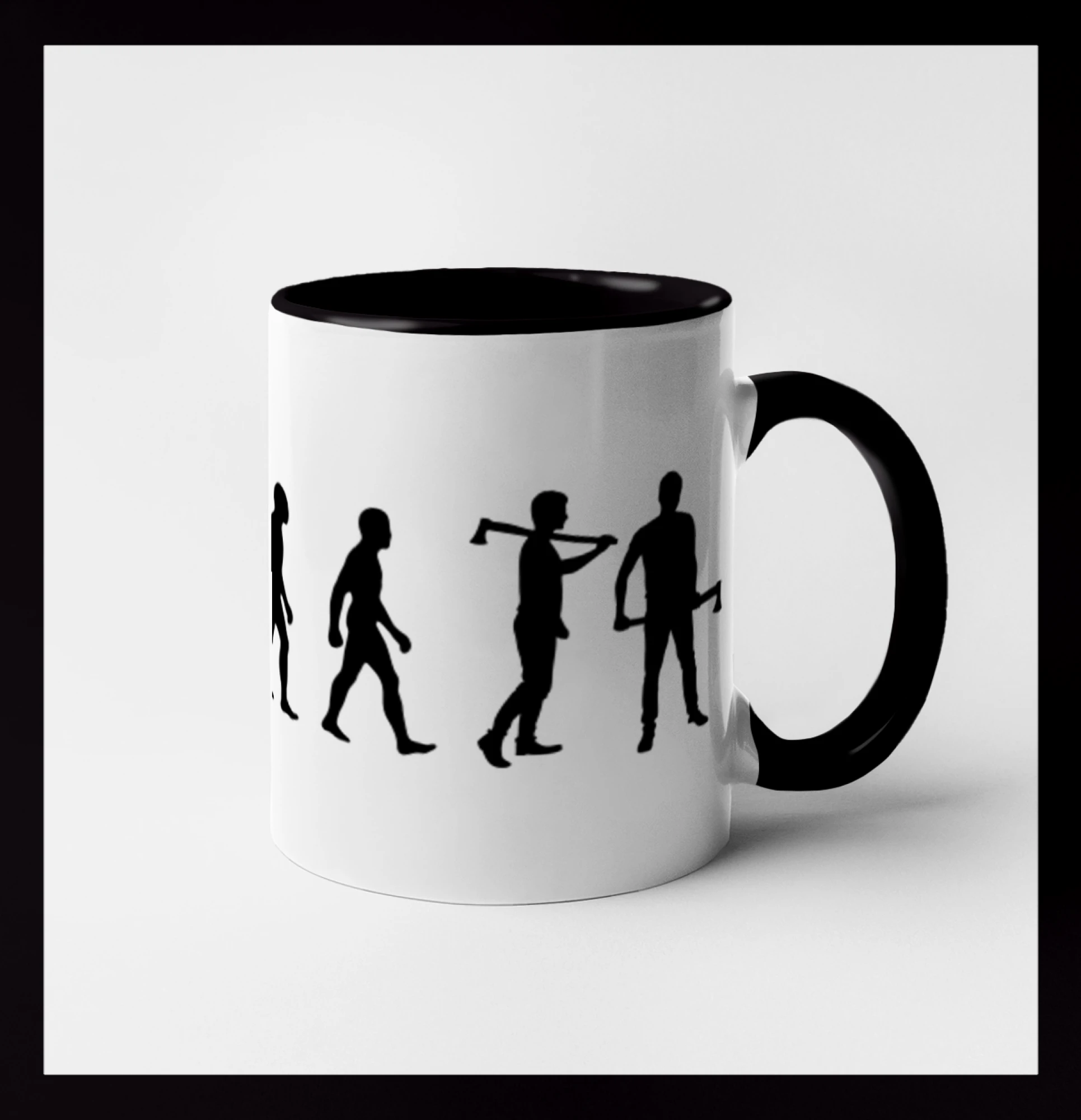 Evoluce dřevorubec - sekera