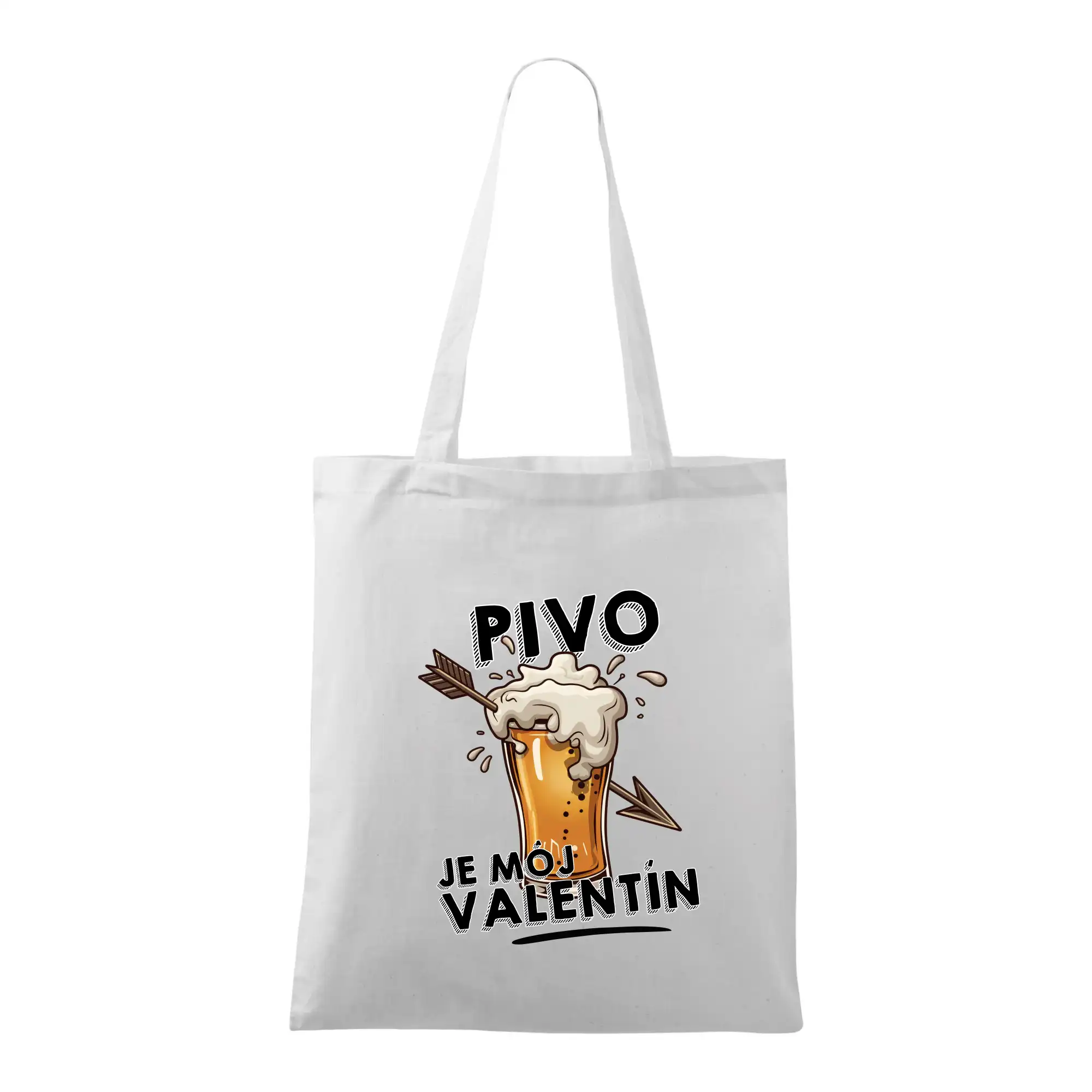 Tričká pre zamilovaných - Pivo je môj valentín - Taška bavlnená