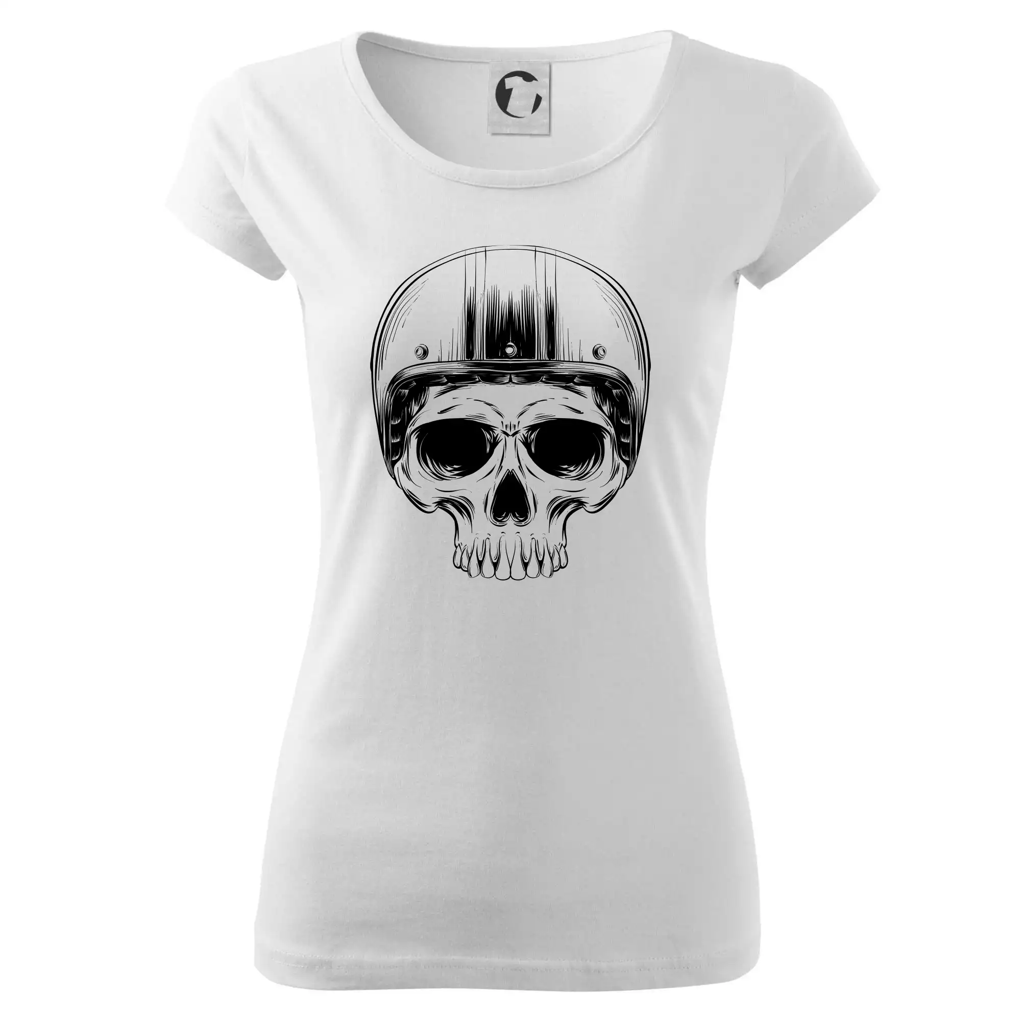 Motorkář lebka s kulatou hlavou