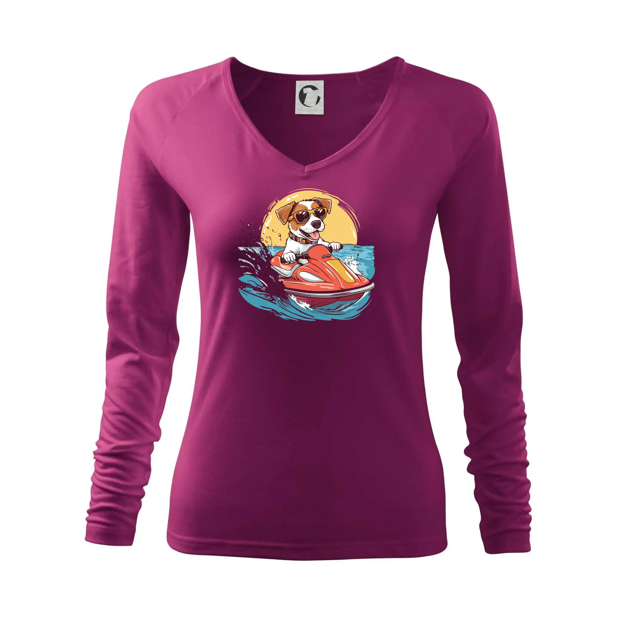 Jack Russell Teriér na tričku - Jack russell teriér na vodnom skútri - Tričko dámske Elegance